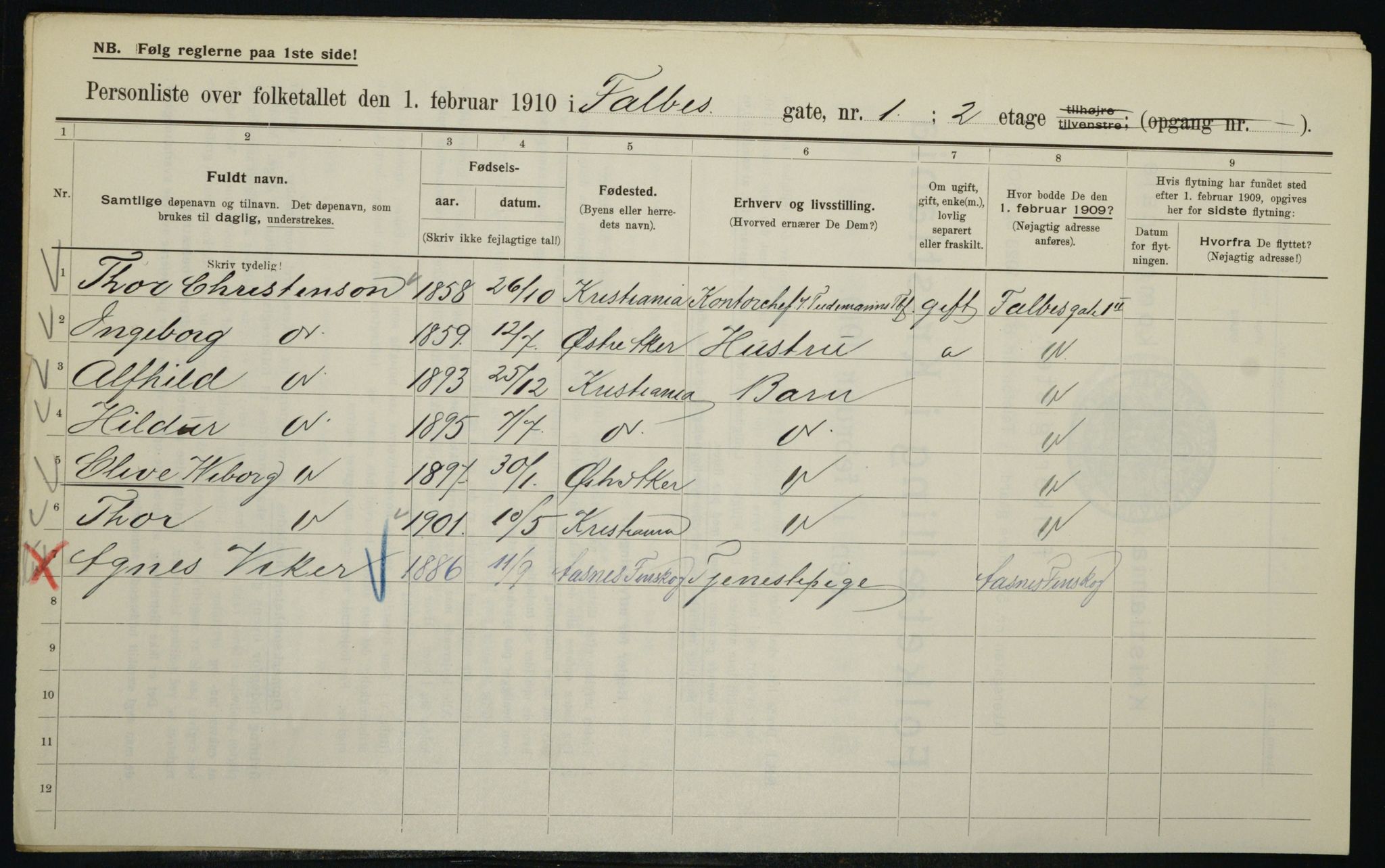 OBA, Municipal Census 1910 for Kristiania, 1910, p. 21790