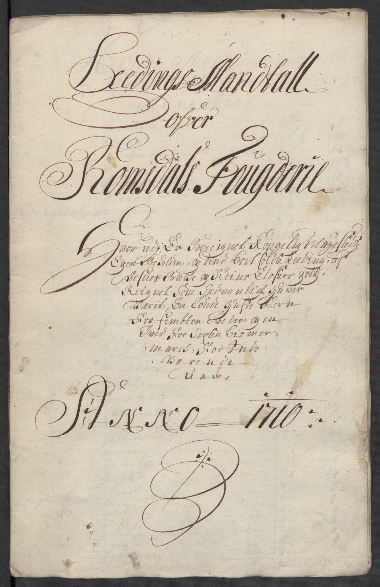 Rentekammeret inntil 1814, Reviderte regnskaper, Fogderegnskap, RA/EA-4092/R55/L3659: Fogderegnskap Romsdal, 1709-1710, p. 365