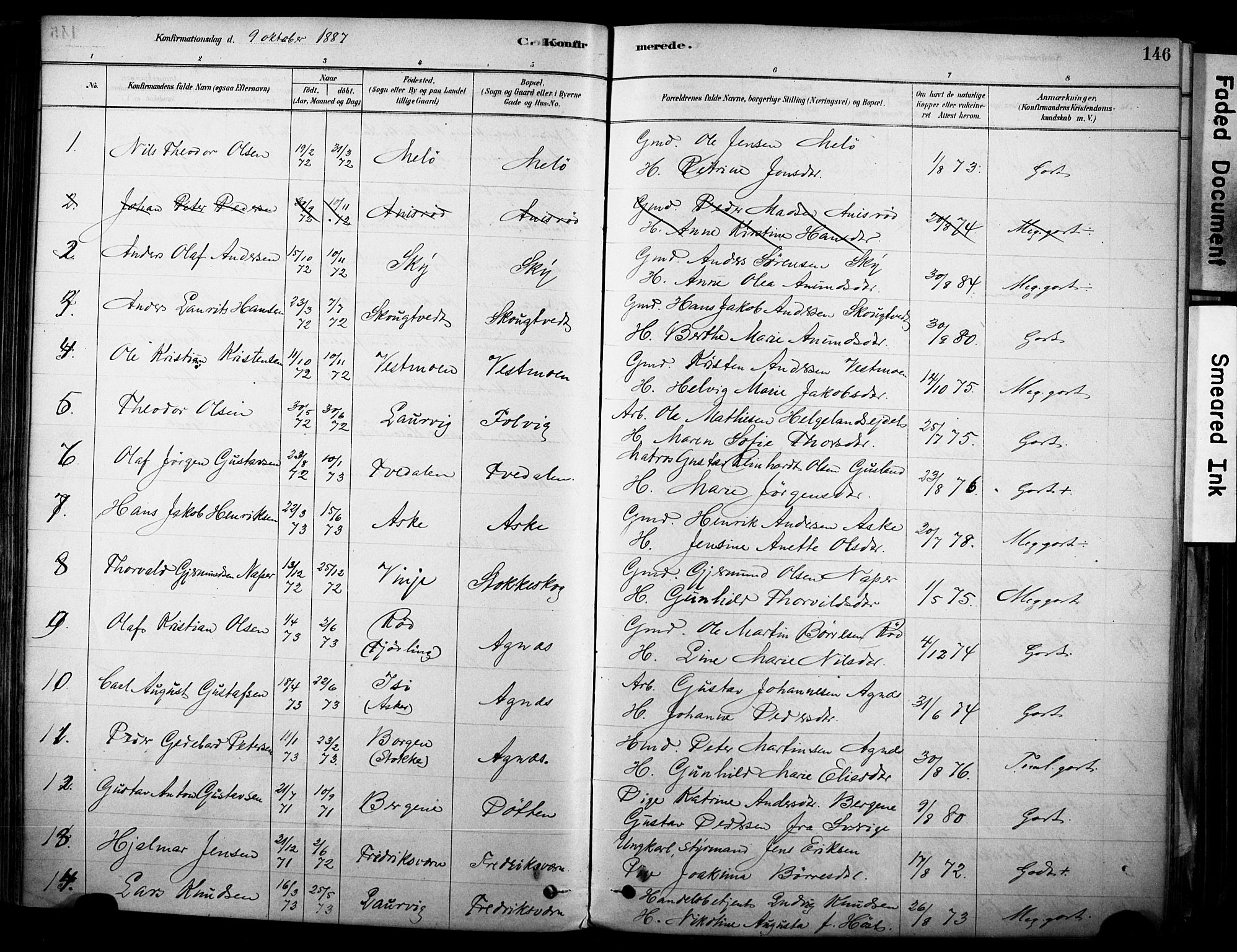 Brunlanes kirkebøker, AV/SAKO-A-342/F/Fc/L0001: Parish register (official) no. III 1, 1878-1899, p. 146