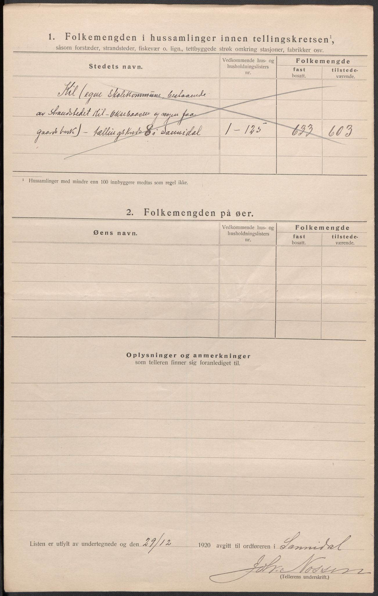 SAKO, 1920 census for Sannidal, 1920, p. 32