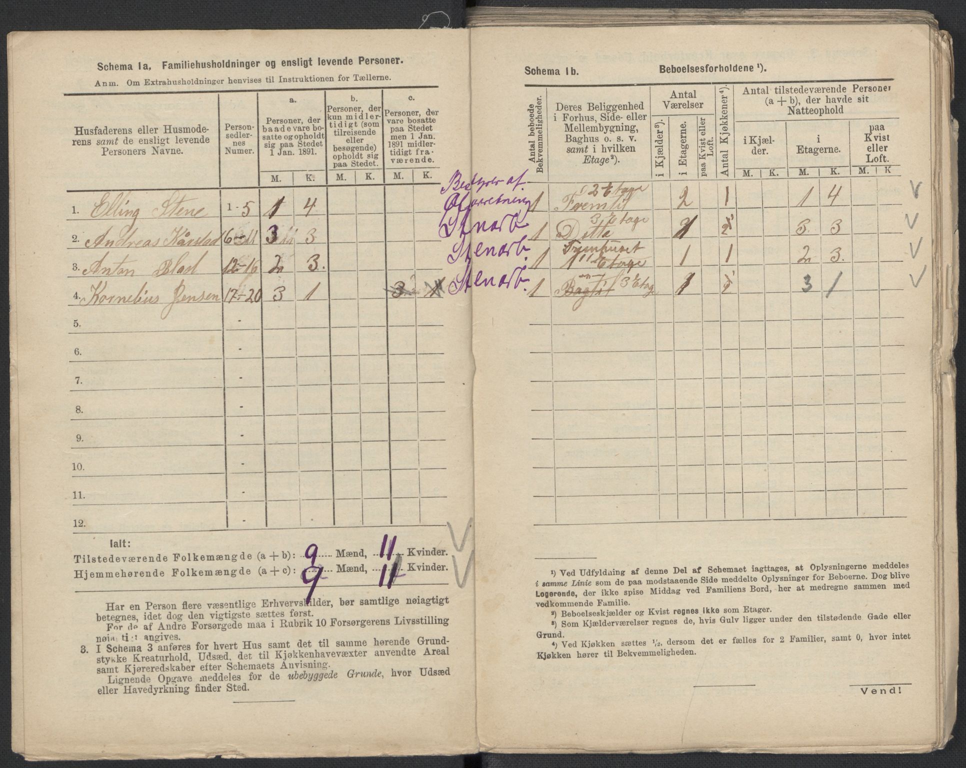 RA, 1891 Census for 1301 Bergen, 1891, p. 7803