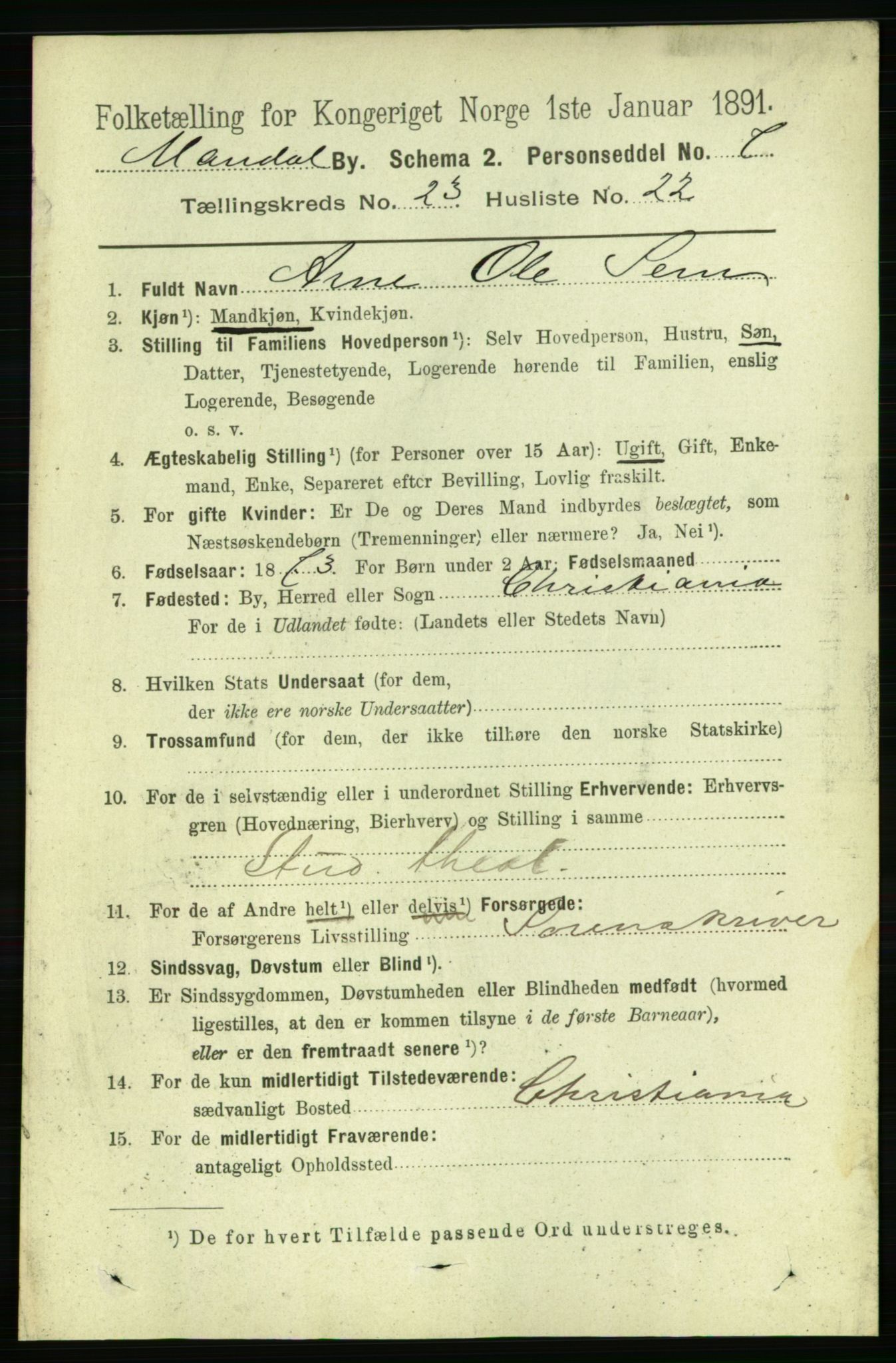 RA, 1891 census for 1002 Mandal, 1891, p. 4424