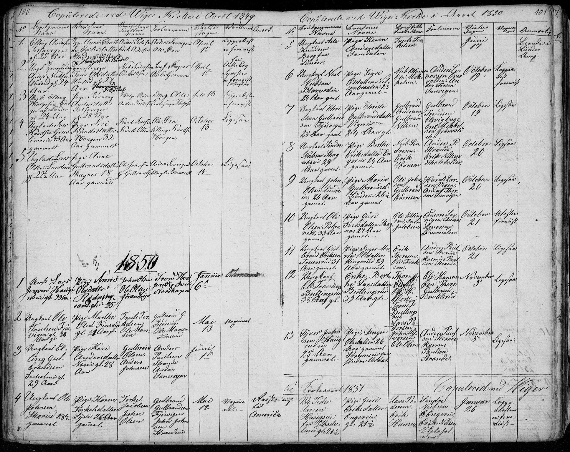Ådal kirkebøker, SAKO/A-248/G/Ga/L0002: Parish register (copy) no. I 2, 1840-1861, p. 100-101