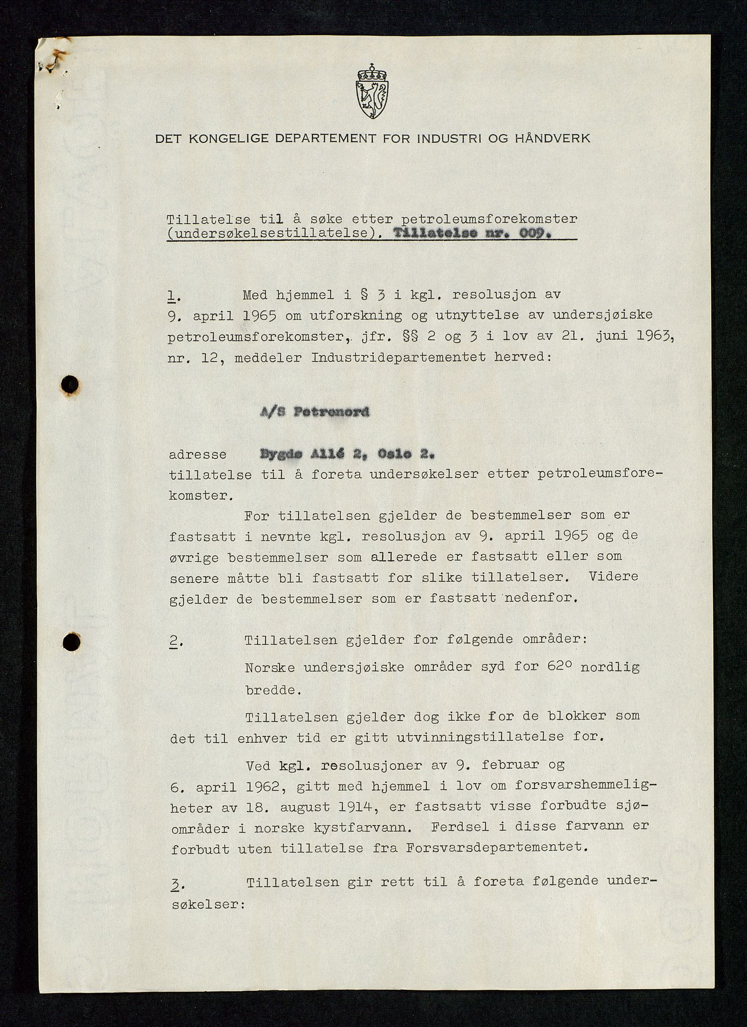 Industridepartementet, Oljekontoret, AV/SAST-A-101348/Da/L0003: Arkivnøkkel 711 Undersøkelser og utforskning, 1963-1971, p. 507