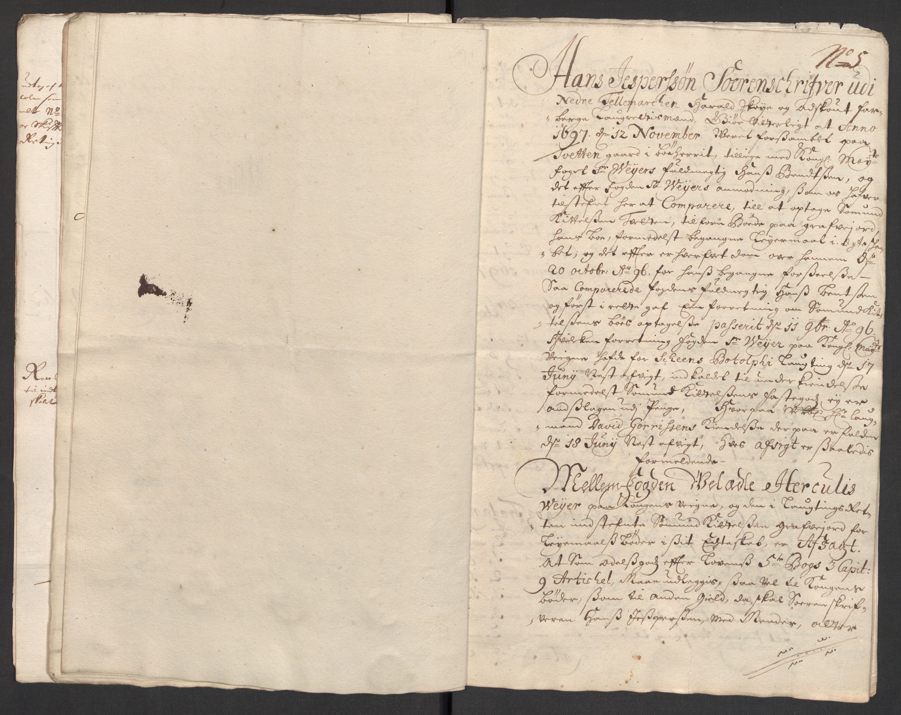 Rentekammeret inntil 1814, Reviderte regnskaper, Fogderegnskap, AV/RA-EA-4092/R36/L2096: Fogderegnskap Øvre og Nedre Telemark og Bamble, 1697, p. 50