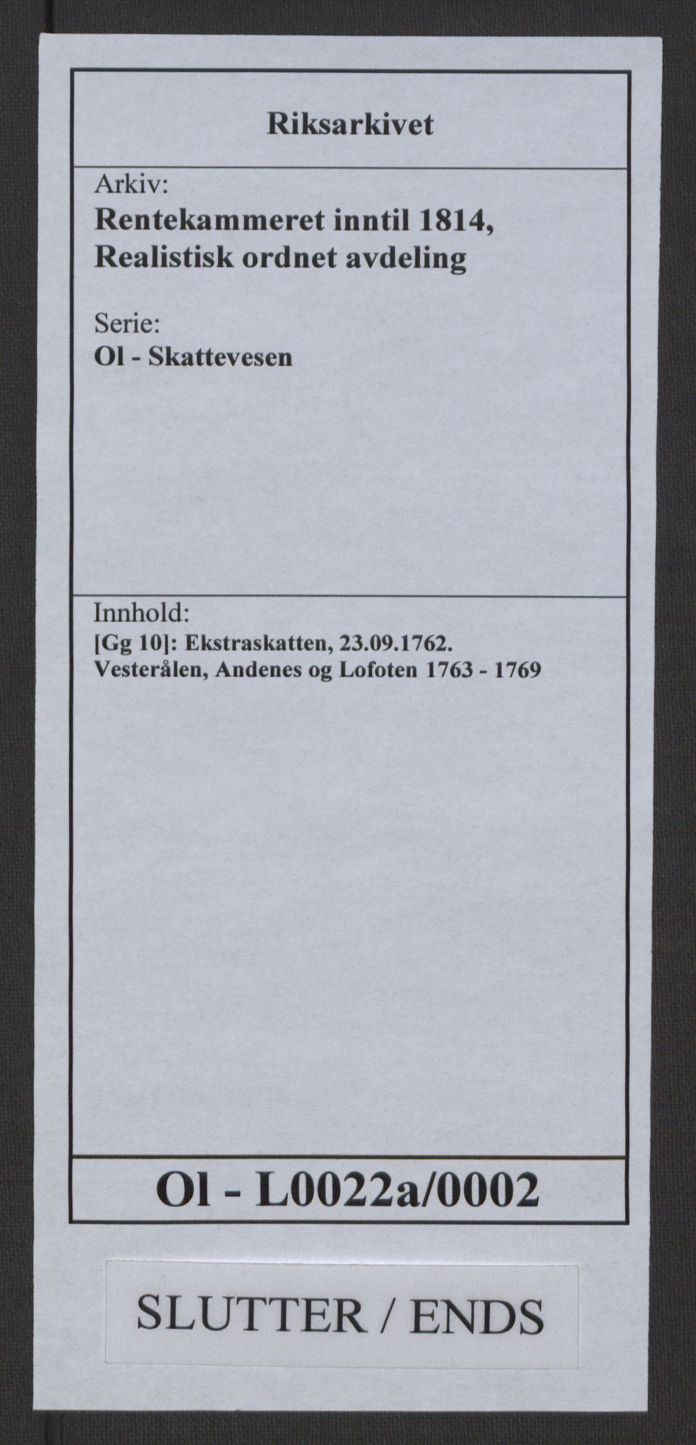 Rentekammeret inntil 1814, Realistisk ordnet avdeling, AV/RA-EA-4070/Ol/L0022a/0002: [Gg 10]: Ekstraskatten, 23.09.1762. Nordlands amt / Vesterålen, Andenes og Lofoten, 1763-1769, p. 356