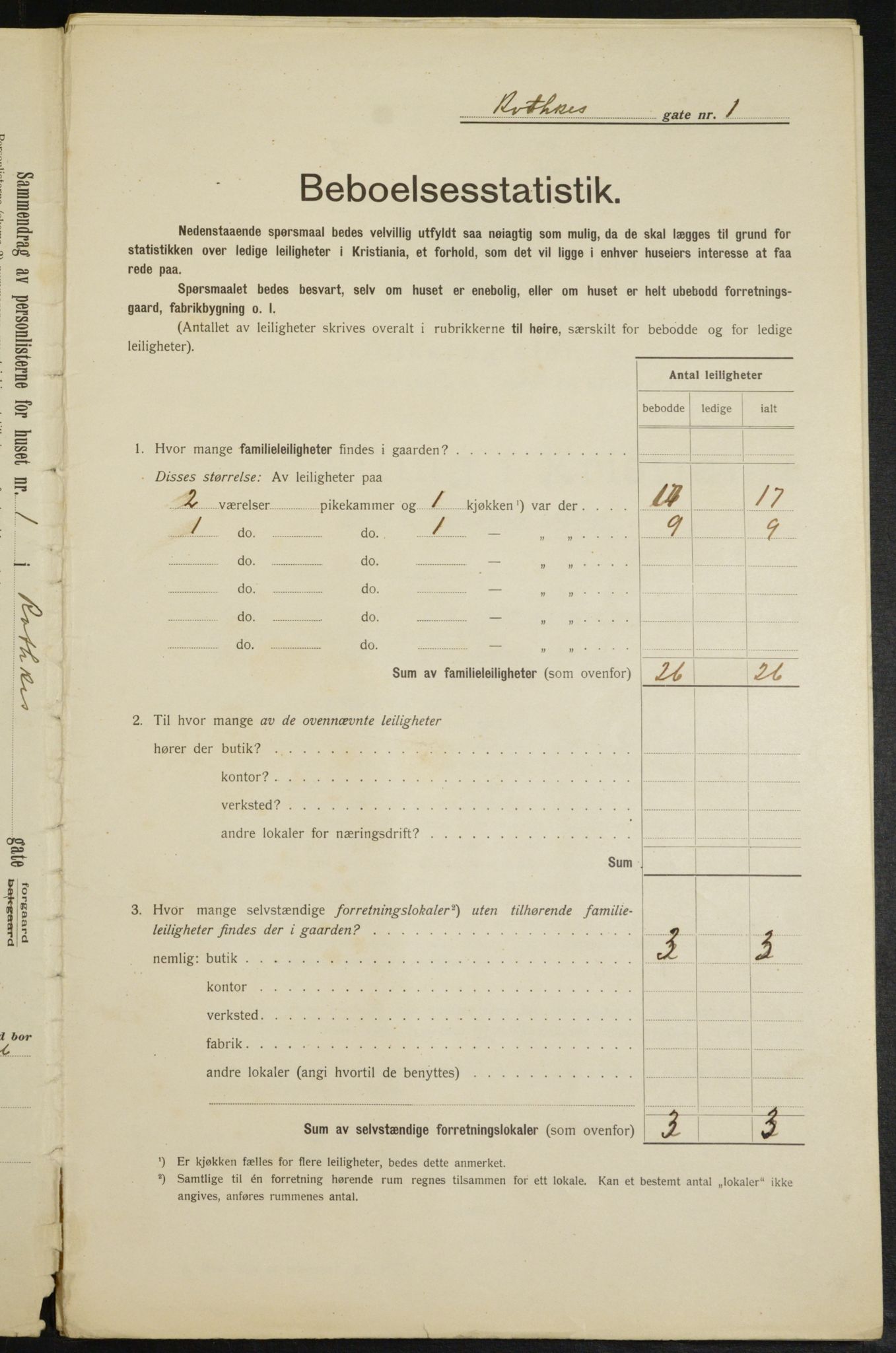 OBA, Municipal Census 1913 for Kristiania, 1913, p. 81920