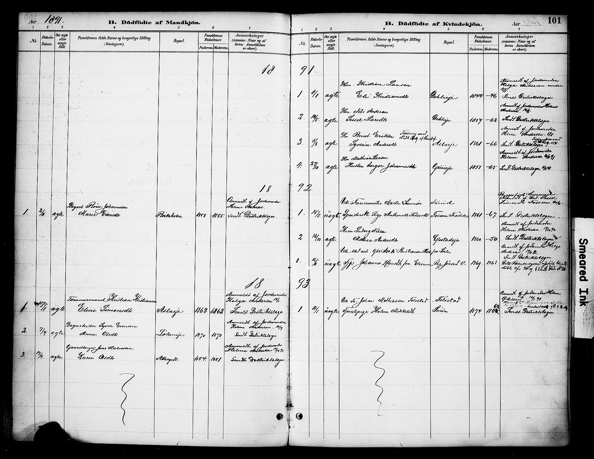 Ringsaker prestekontor, AV/SAH-PREST-014/K/Ka/L0016: Parish register (official) no. 16, 1891-1904, p. 101