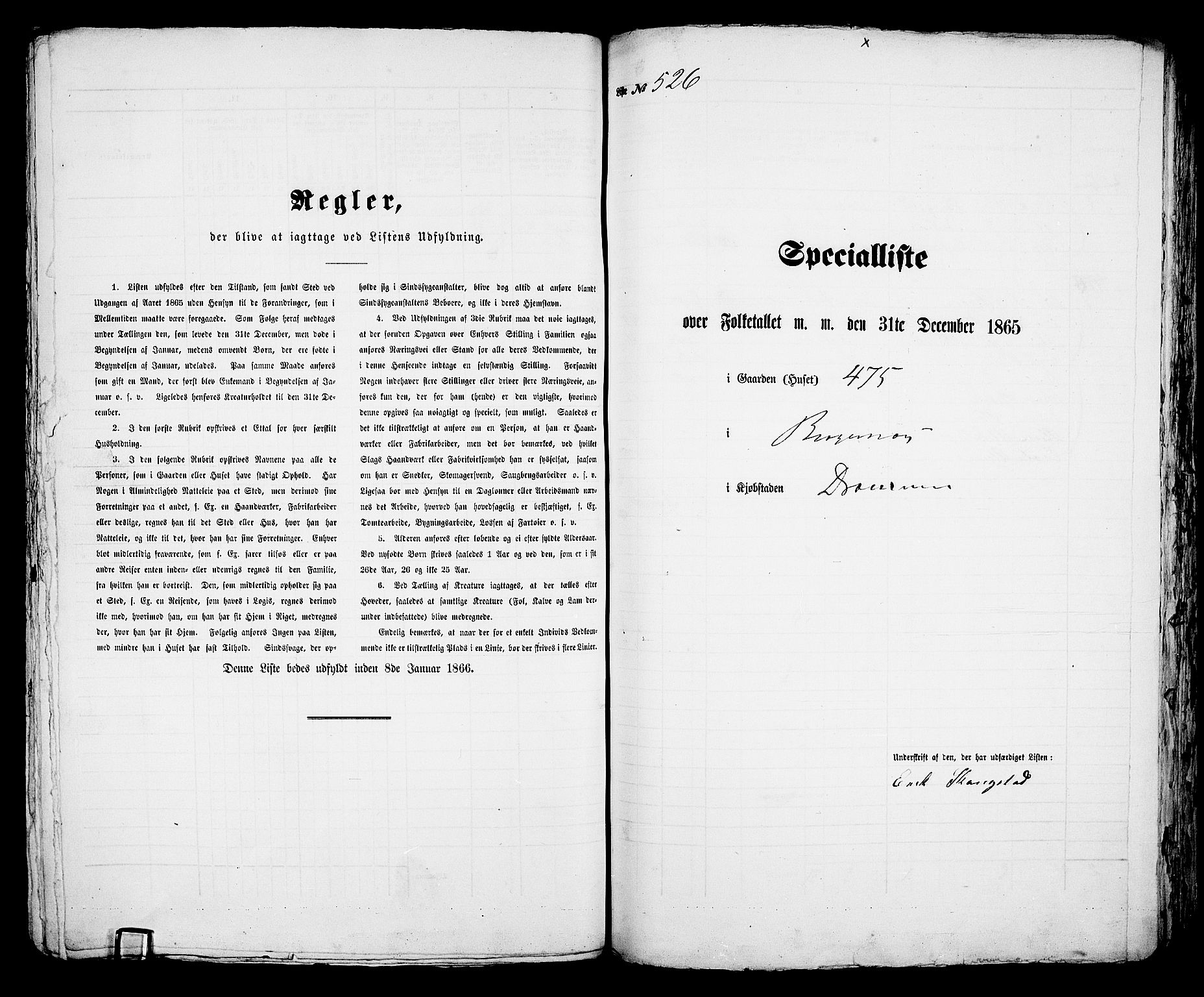 RA, 1865 census for Bragernes in Drammen, 1865, p. 1095