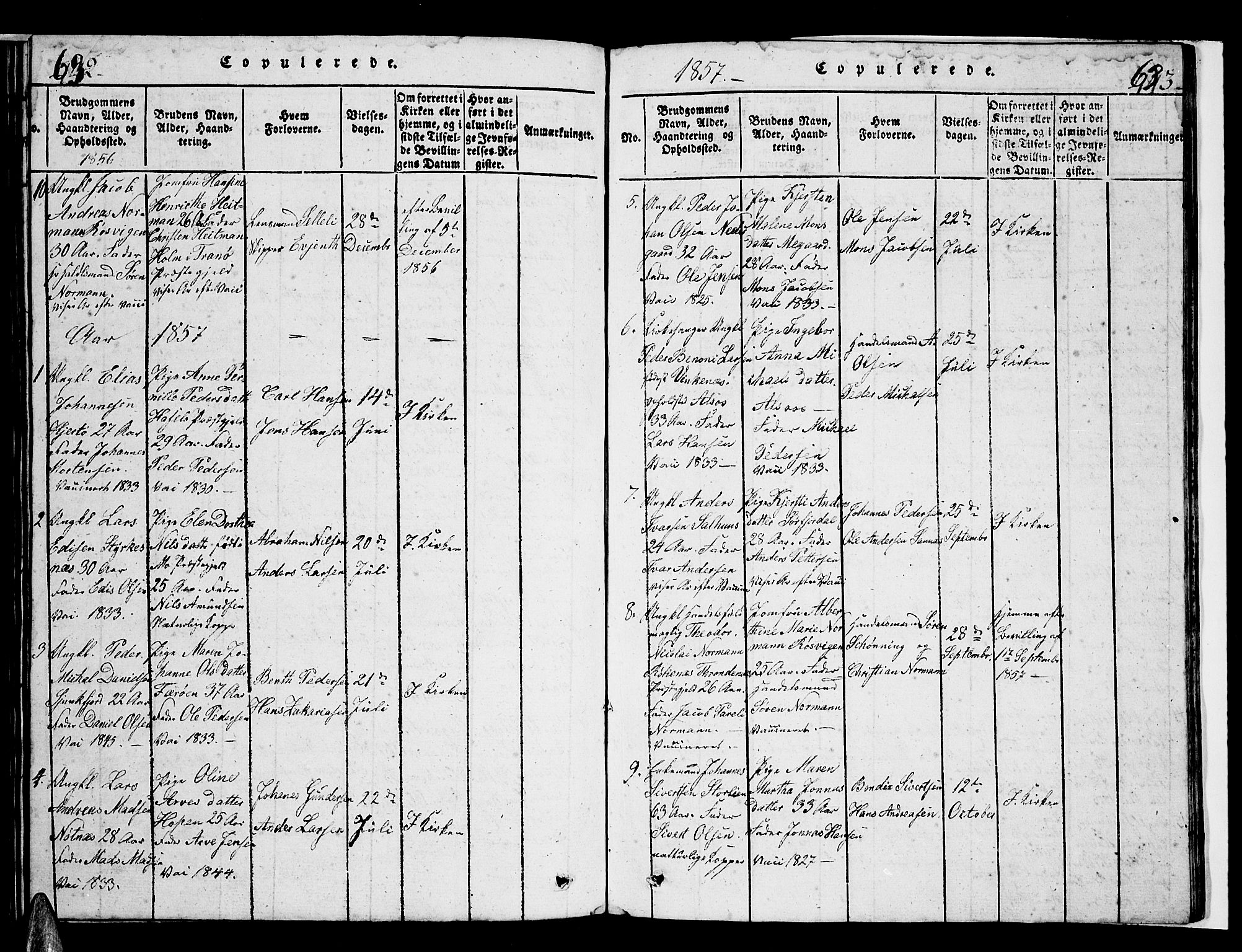Ministerialprotokoller, klokkerbøker og fødselsregistre - Nordland, SAT/A-1459/853/L0773: Parish register (copy) no. 853C01, 1821-1859, p. 632-633