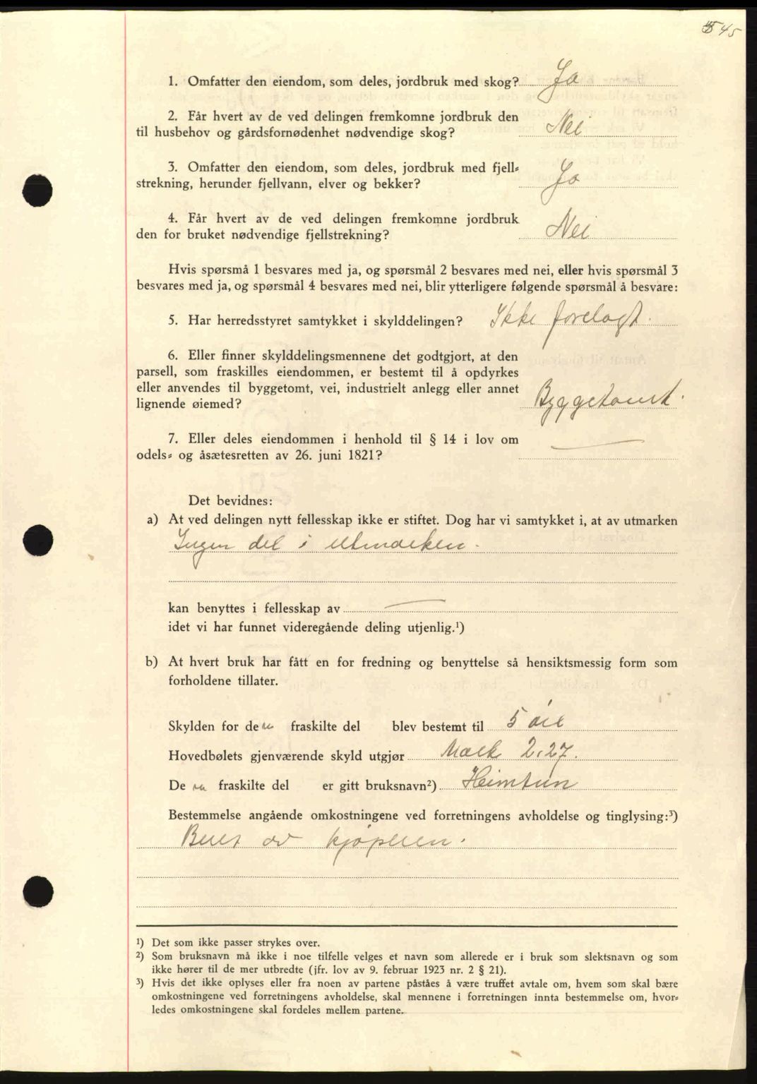 Nordmøre sorenskriveri, AV/SAT-A-4132/1/2/2Ca: Mortgage book no. A87, 1939-1940, Diary no: : 3221/1939