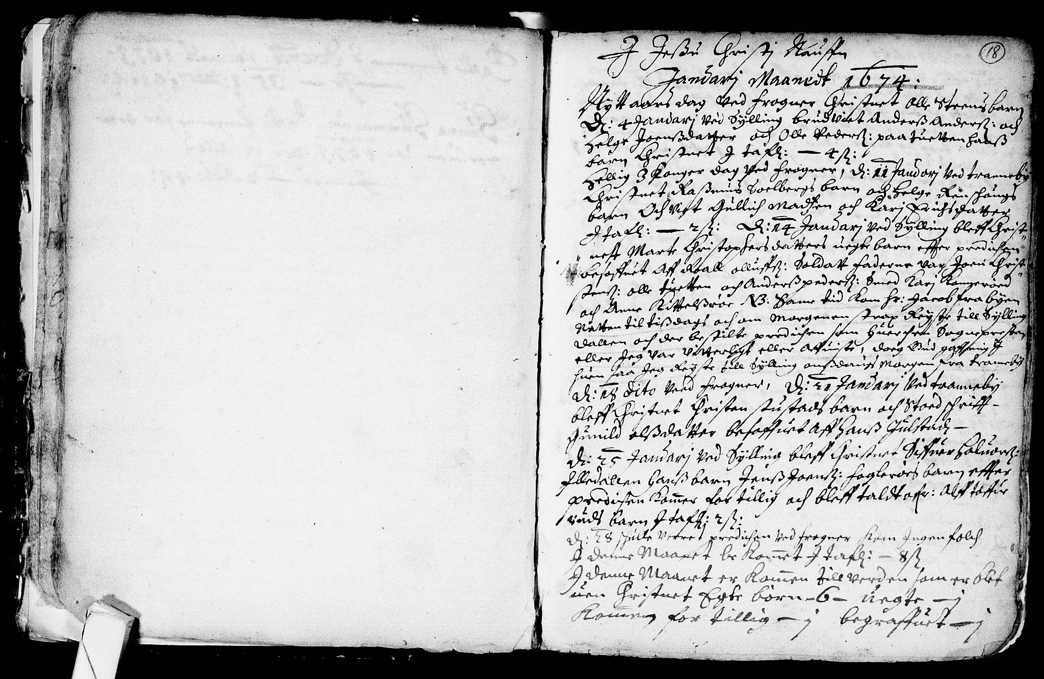 Lier kirkebøker, AV/SAKO-A-230/F/Fa/L0001: Parish register (official) no. I 1, 1672-1701, p. 18