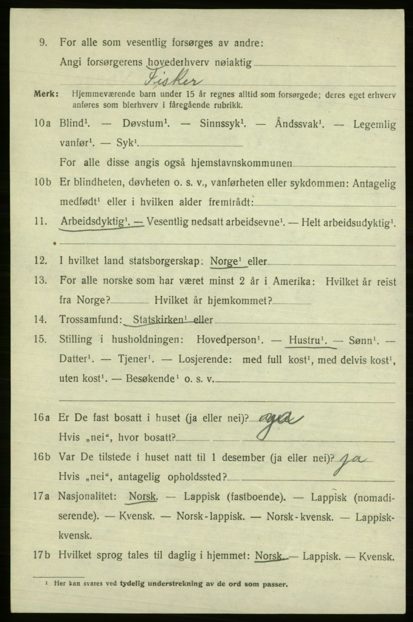 SATØ, 1920 census for Vardø, 1920, p. 4935