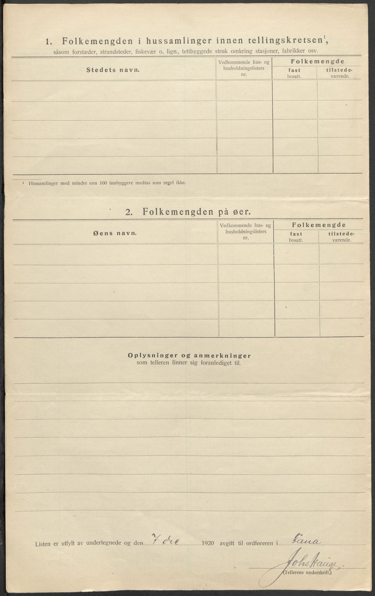 SAB, 1920 census for Fana, 1920, p. 61