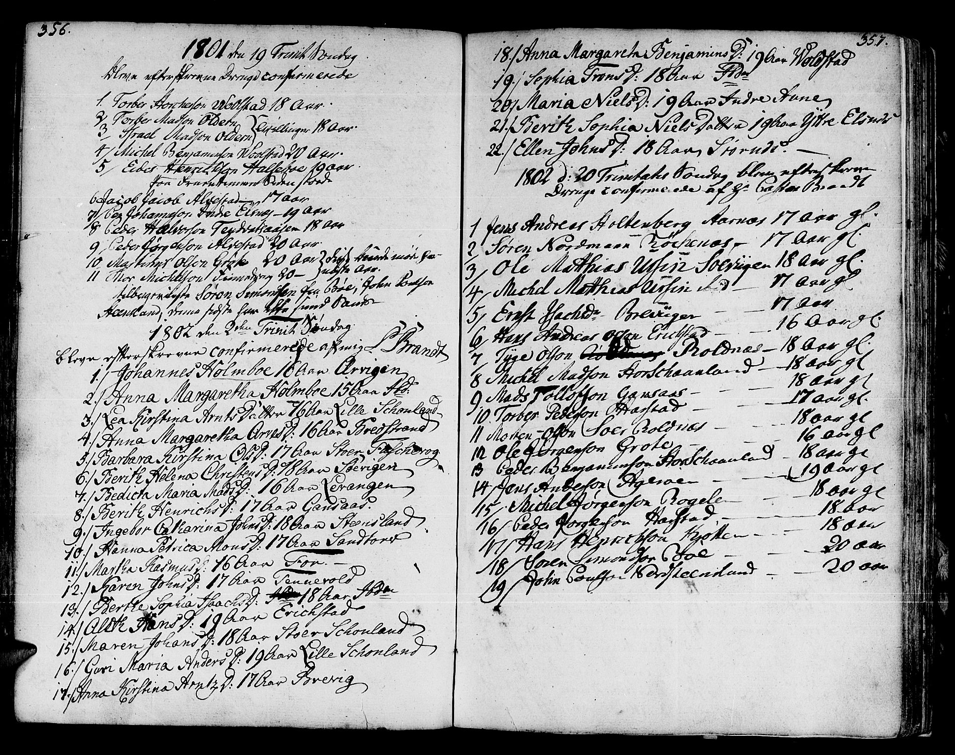 Trondenes sokneprestkontor, SATØ/S-1319/H/Ha/L0003kirke: Parish register (official) no. 3, 1783-1803, p. 356-357
