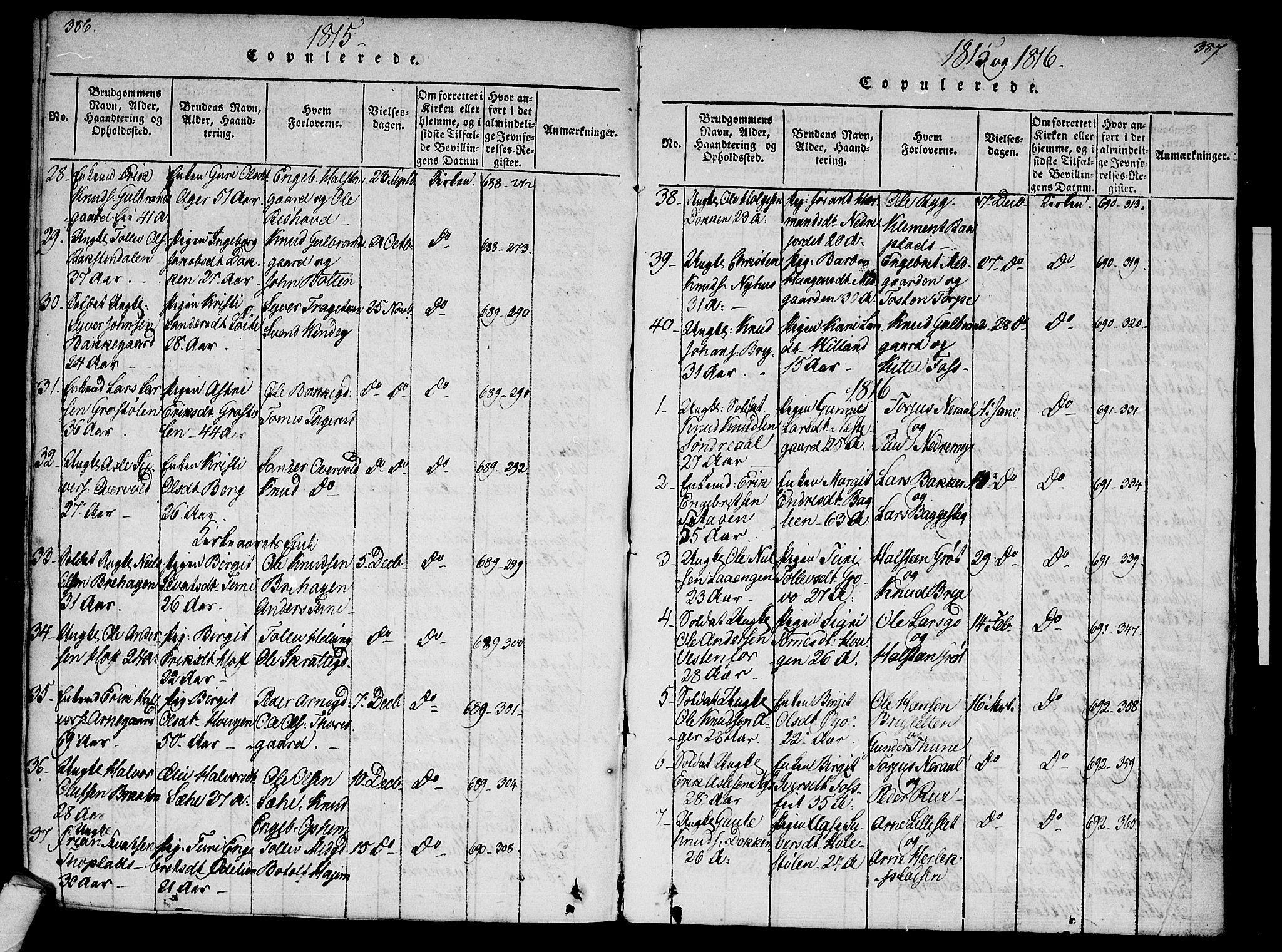 Ål kirkebøker, AV/SAKO-A-249/F/Fa/L0004: Parish register (official) no. I 4, 1815-1825, p. 386-387