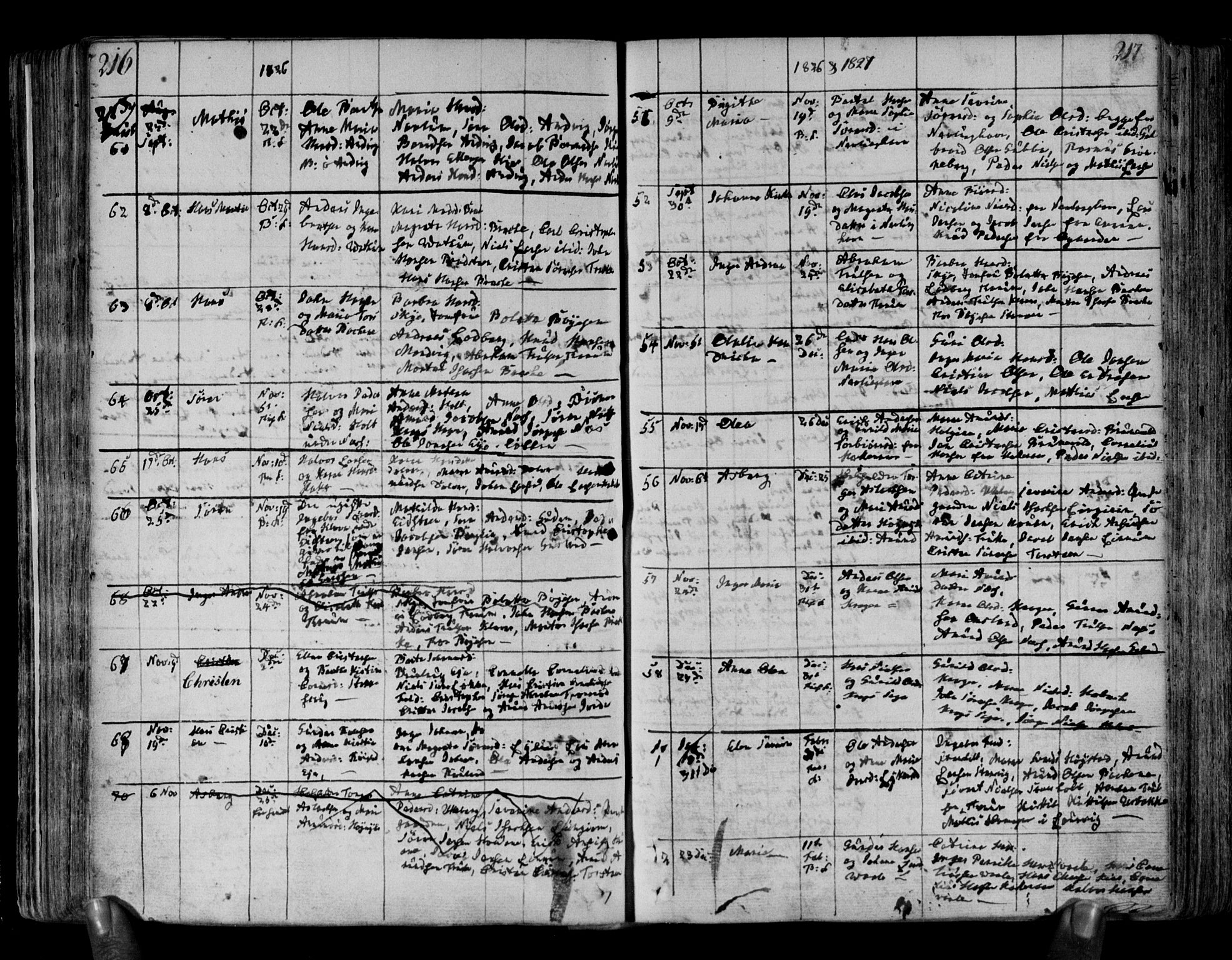 Brunlanes kirkebøker, SAKO/A-342/F/Fa/L0002: Parish register (official) no. I 2, 1802-1834, p. 216-217