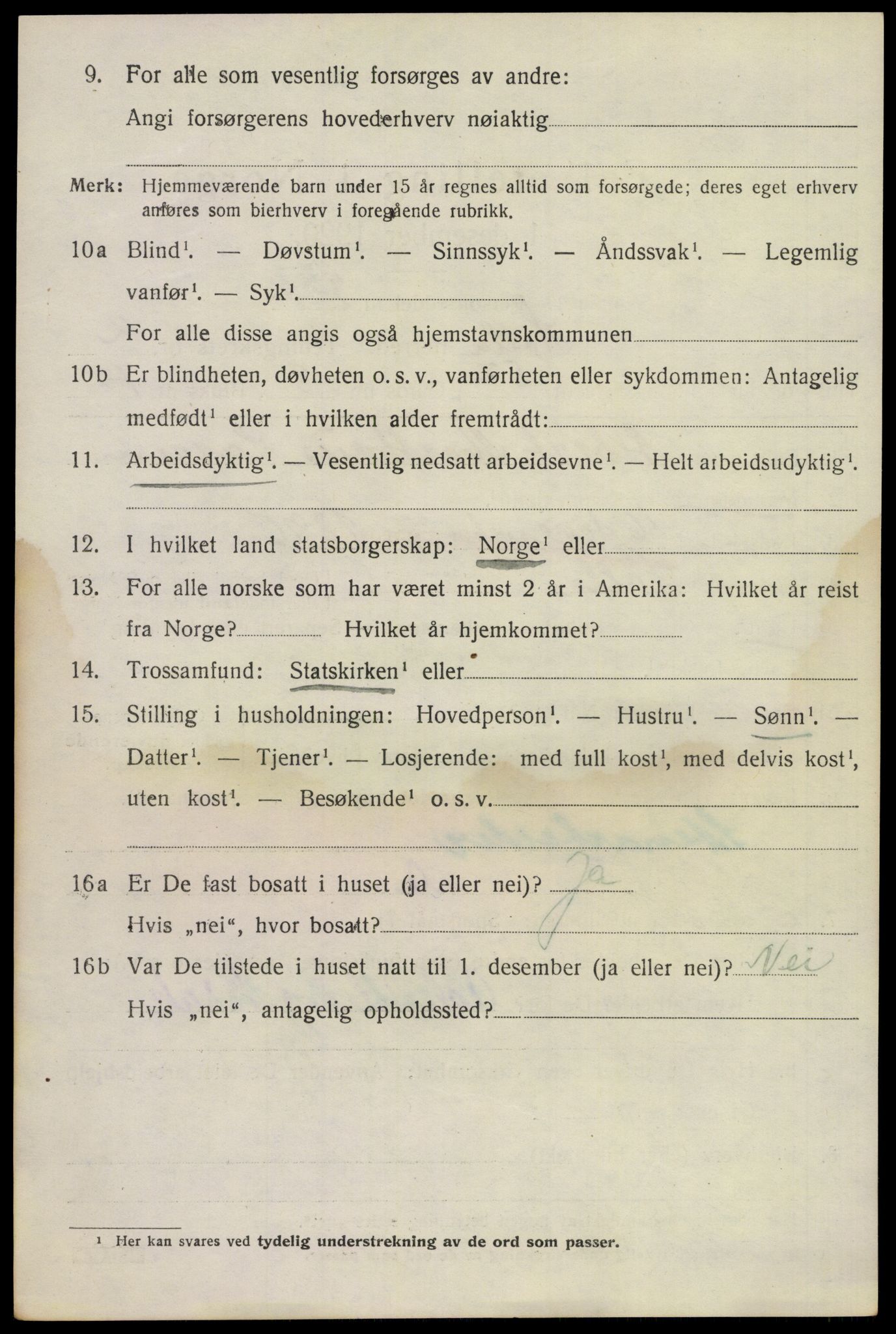 SAKO, 1920 census for Holla, 1920, p. 2364