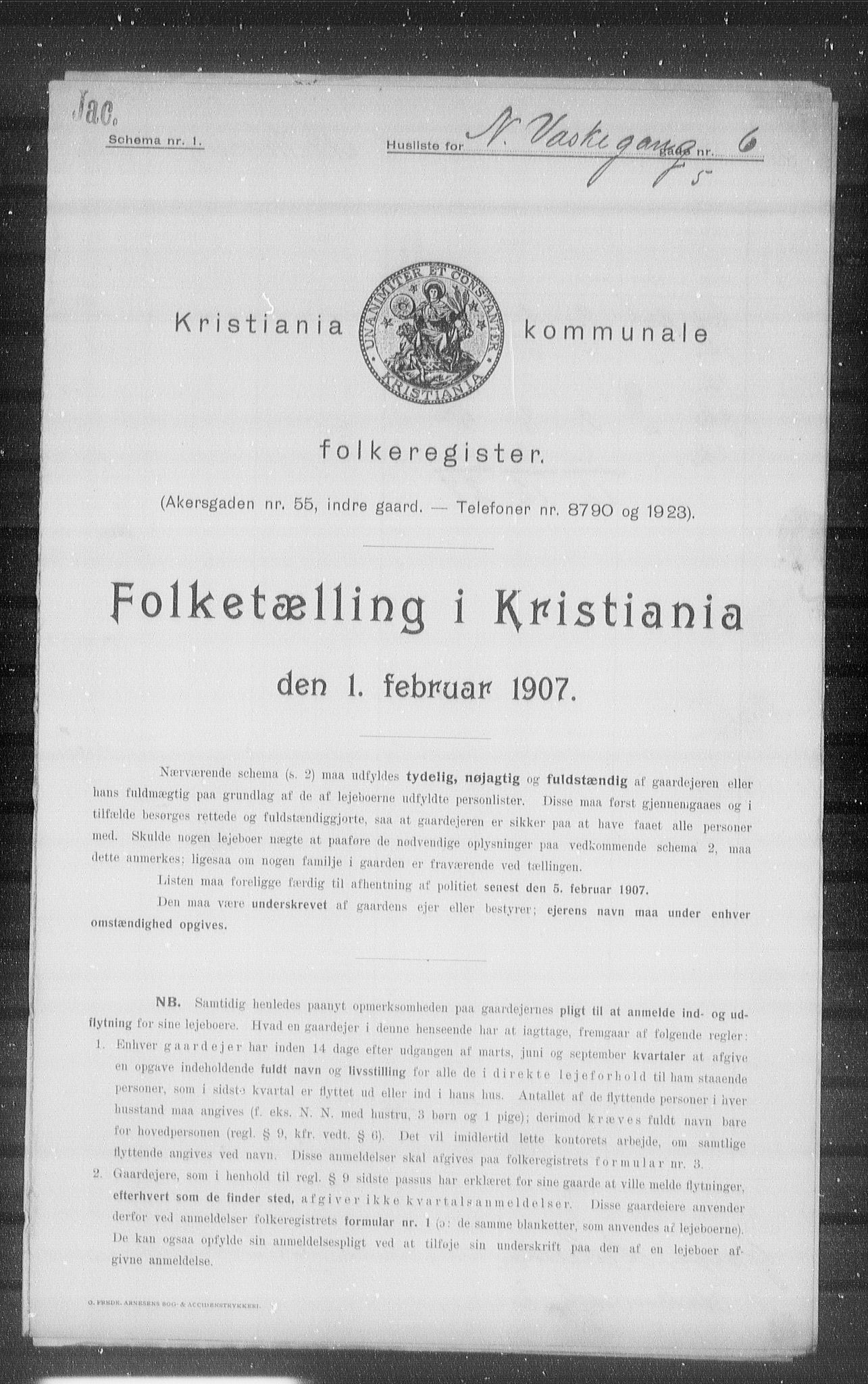 OBA, Municipal Census 1907 for Kristiania, 1907, p. 35550