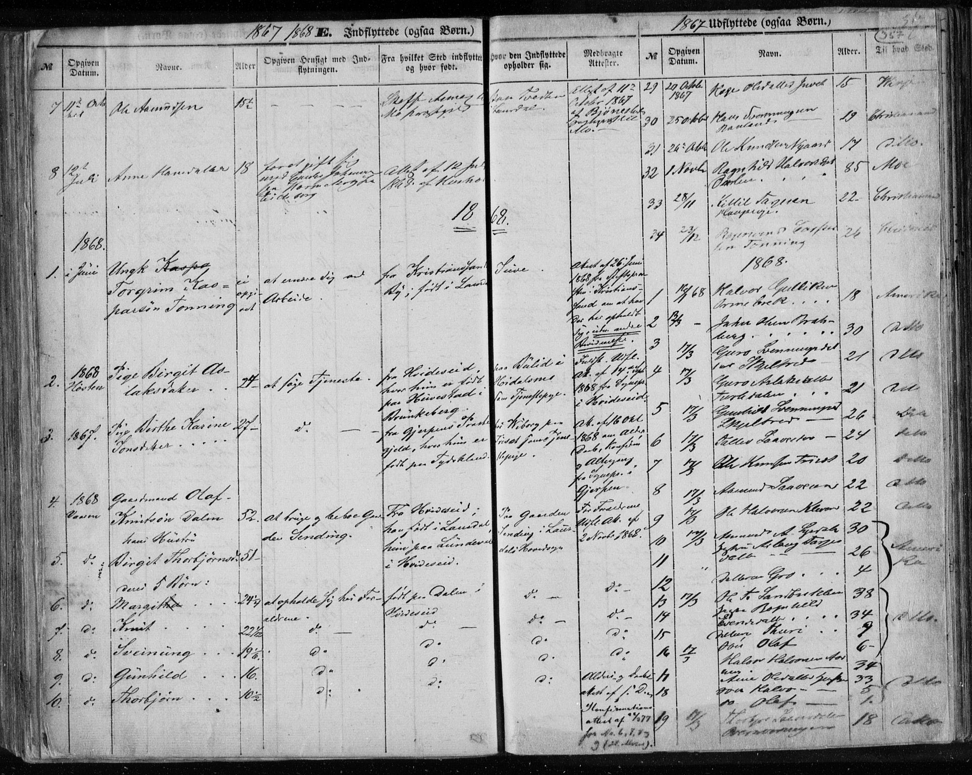 Lårdal kirkebøker, SAKO/A-284/F/Fa/L0006: Parish register (official) no. I 6, 1861-1886, p. 357