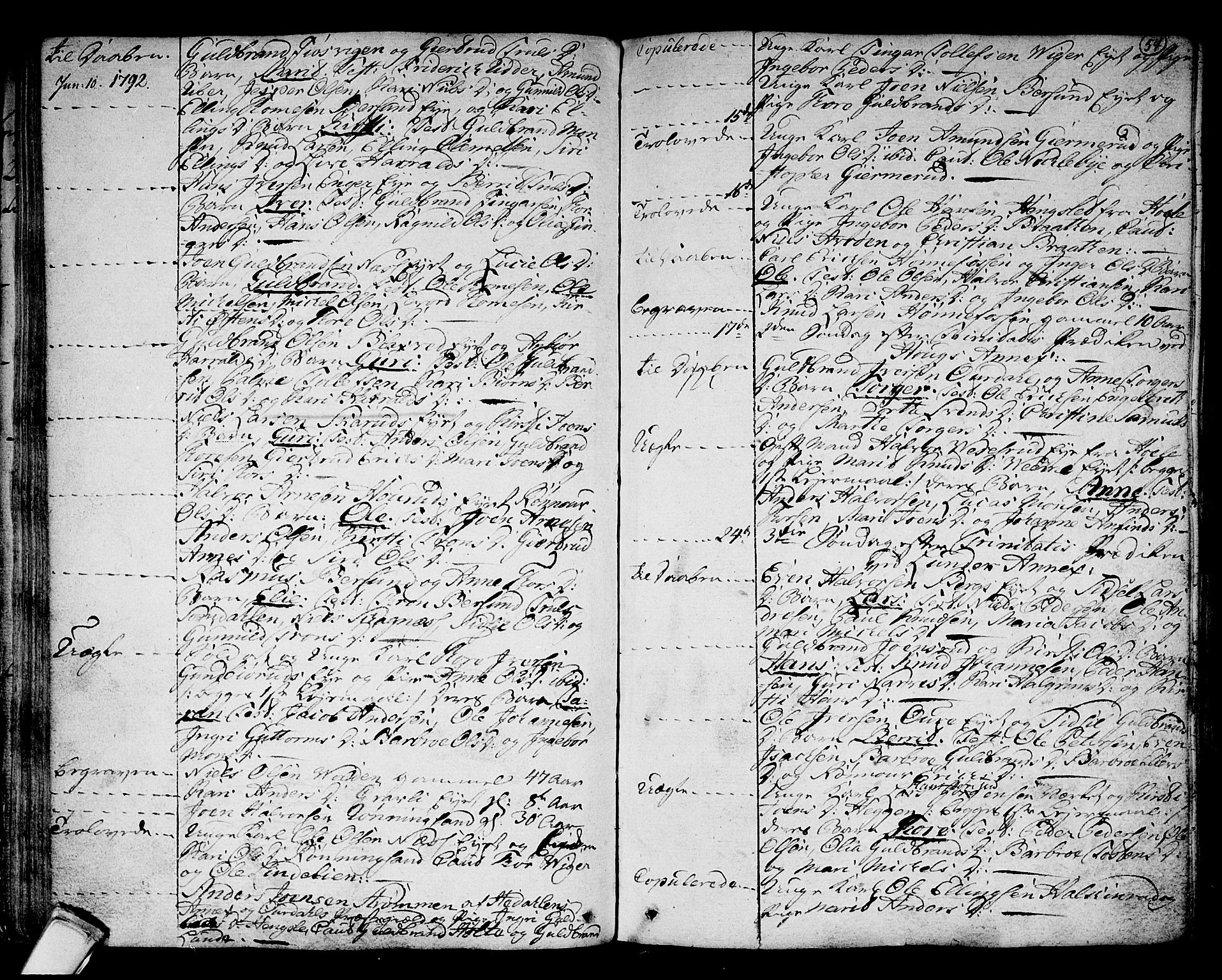 Norderhov kirkebøker, SAKO/A-237/F/Fa/L0006: Parish register (official) no. 6, 1789-1811, p. 54