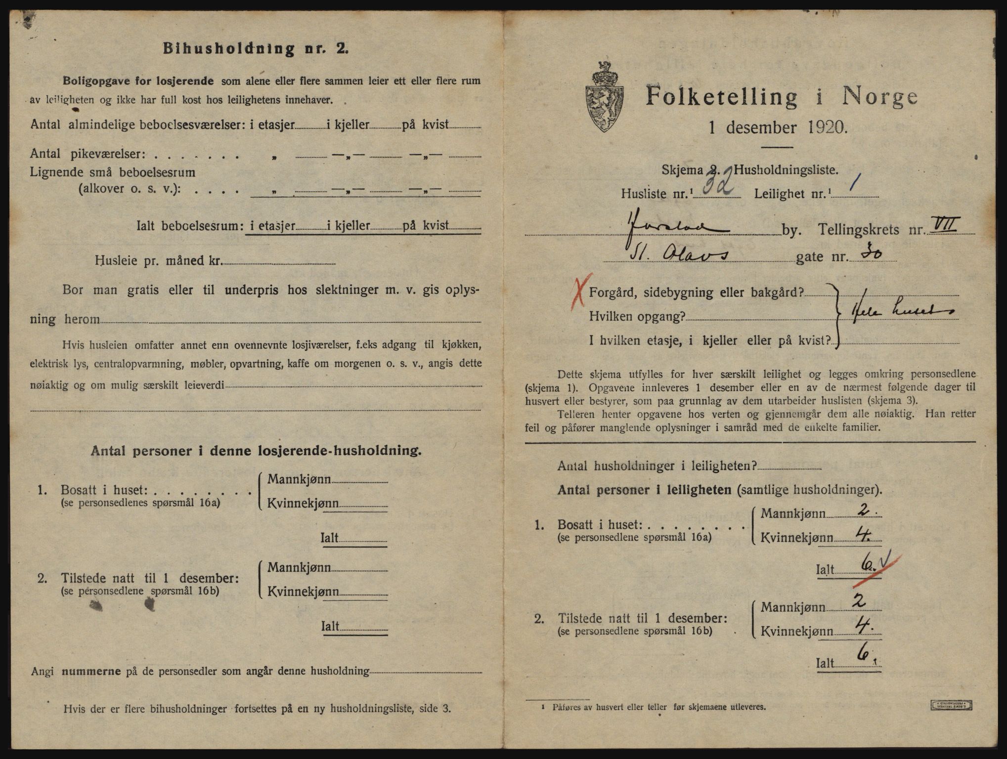 SATØ, 1920 census for Harstad, 1920, p. 2097