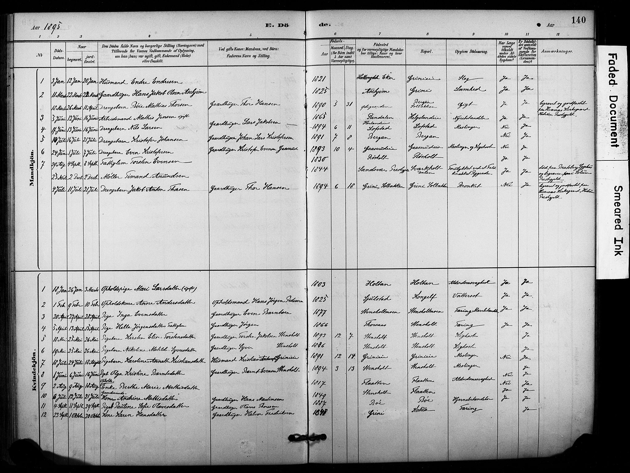 Lardal kirkebøker, AV/SAKO-A-350/F/Fd/L0001: Parish register (official) no. IV 1, 1881-1907, p. 140