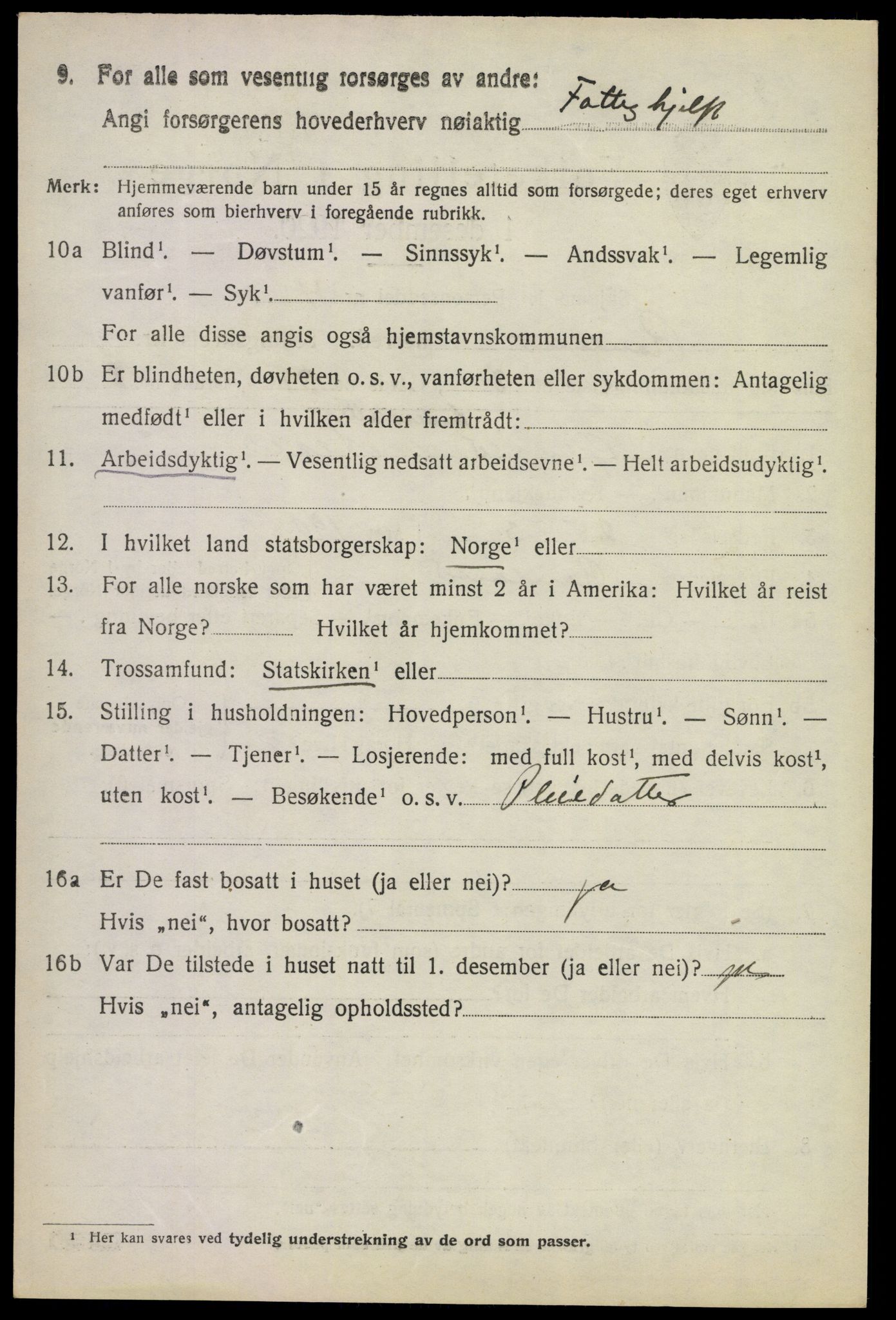 SAKO, 1920 census for Rauland, 1920, p. 797