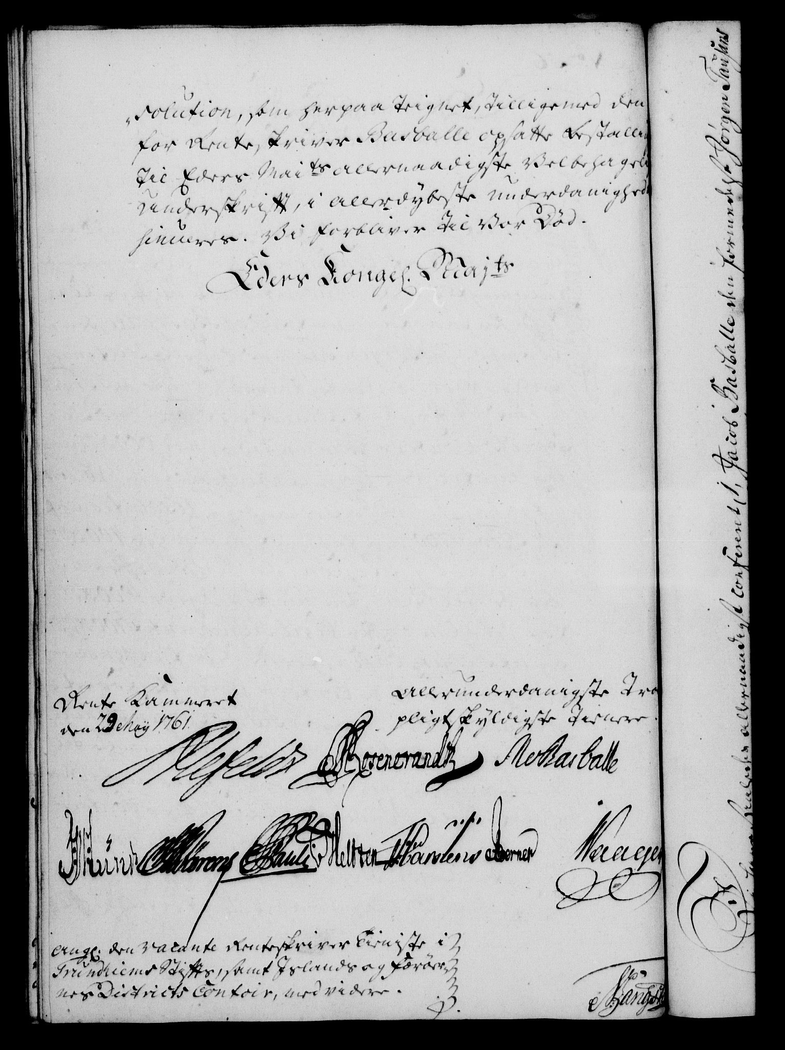 Rentekammeret, Kammerkanselliet, RA/EA-3111/G/Gf/Gfa/L0043: Norsk relasjons- og resolusjonsprotokoll (merket RK 52.43), 1761, p. 226