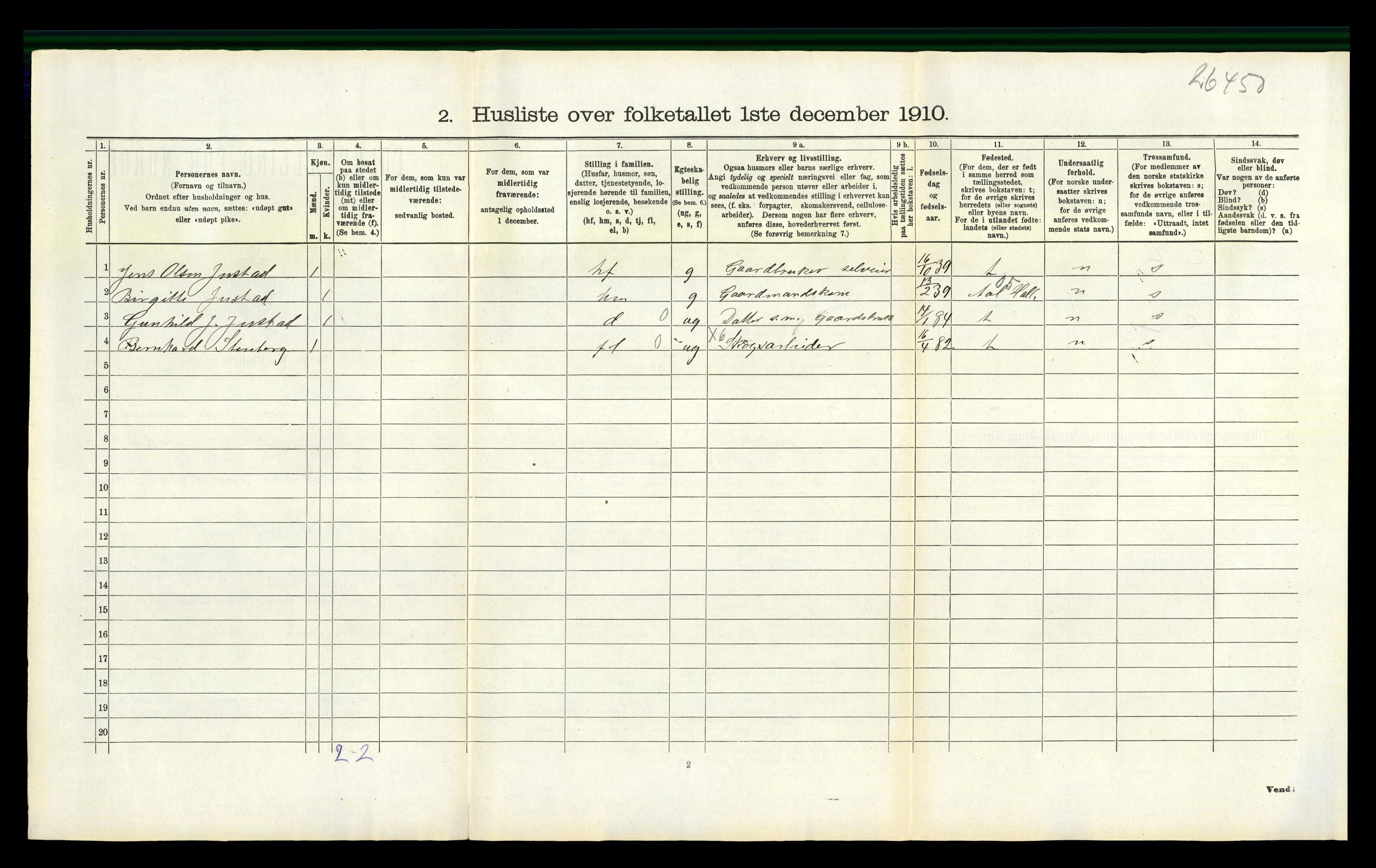 RA, 1910 census for Lier, 1910, p. 1027