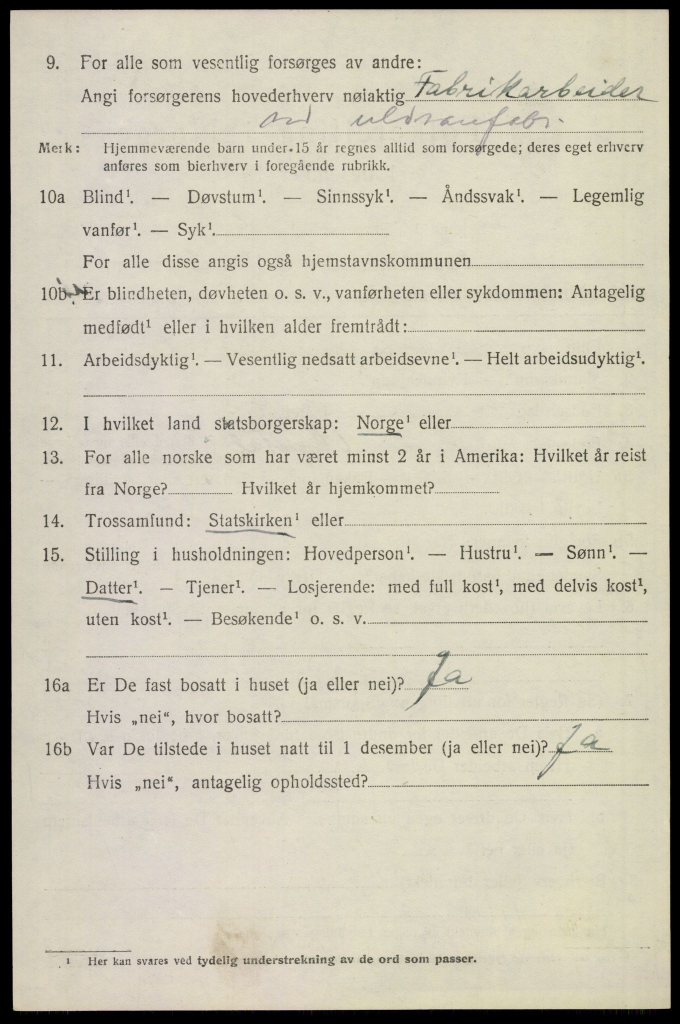 SAST, 1920 census for Gjesdal, 1920, p. 1577