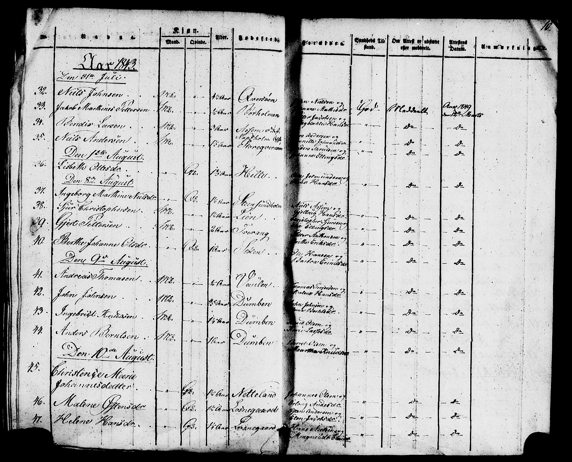 Gulen sokneprestembete, SAB/A-80201/H/Haa/Haaa/L0025: Parish register (official) no. A 25, 1822-1843, p. 10