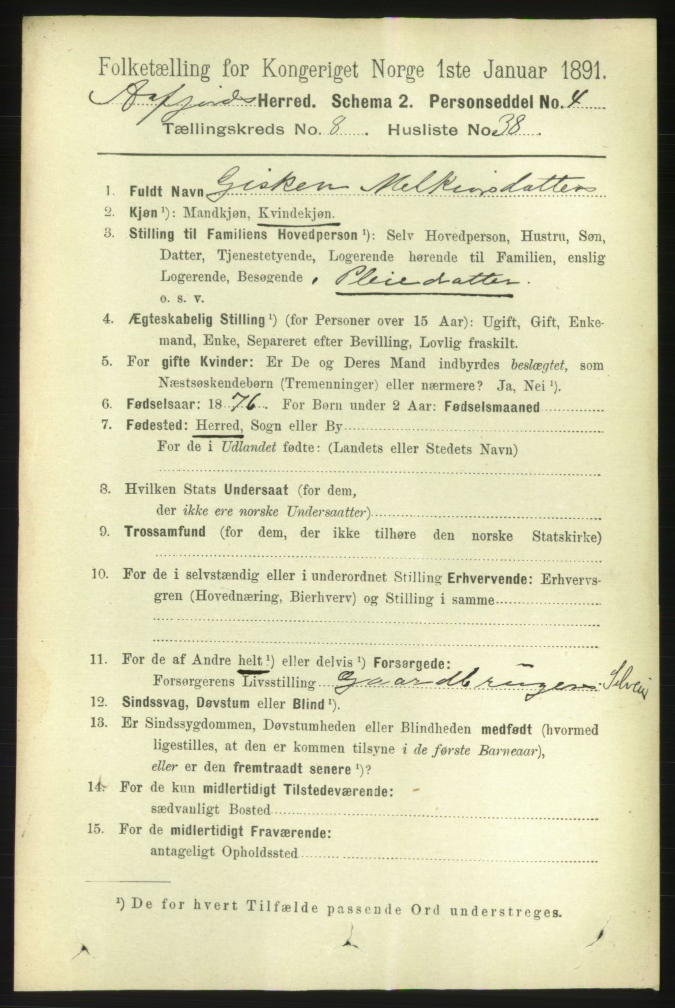 RA, 1891 census for 1630 Åfjord, 1891, p. 2251