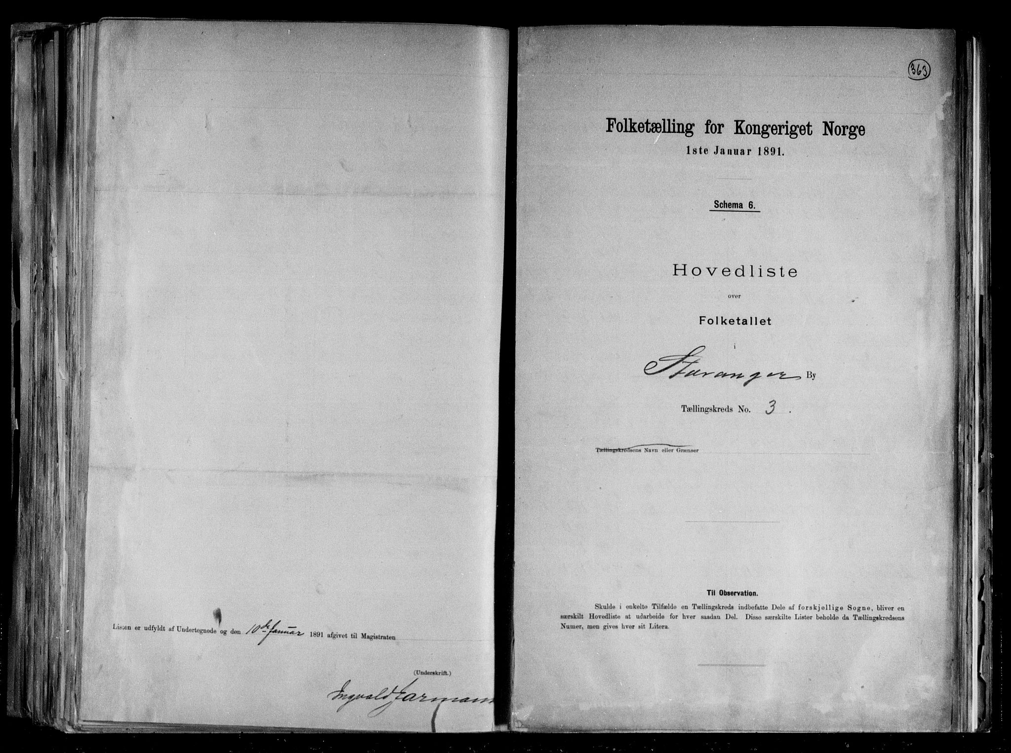 RA, 1891 census for 1103 Stavanger, 1891, p. 9