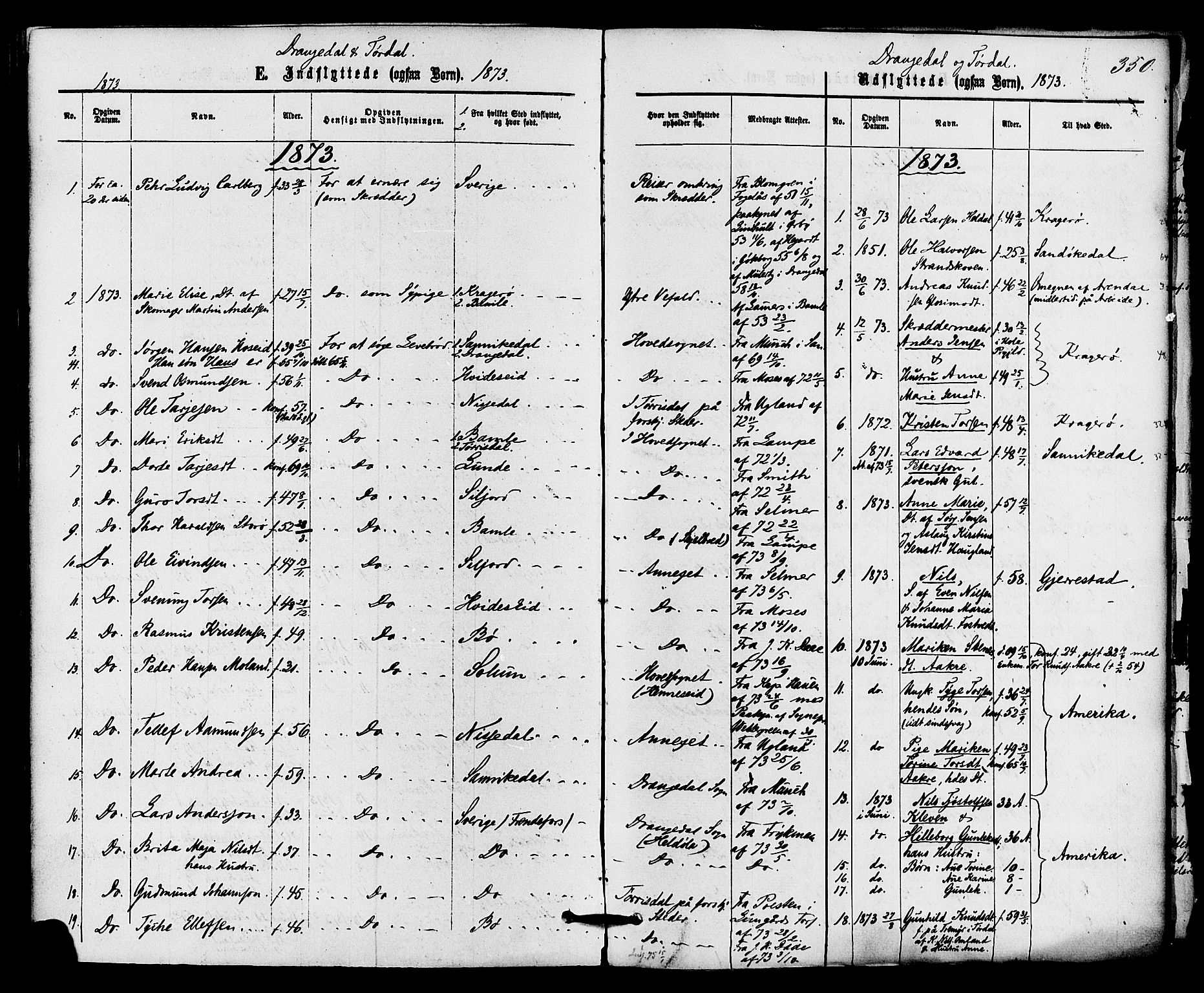 Drangedal kirkebøker, SAKO/A-258/F/Fa/L0009: Parish register (official) no. 9 /1, 1872-1884, p. 350