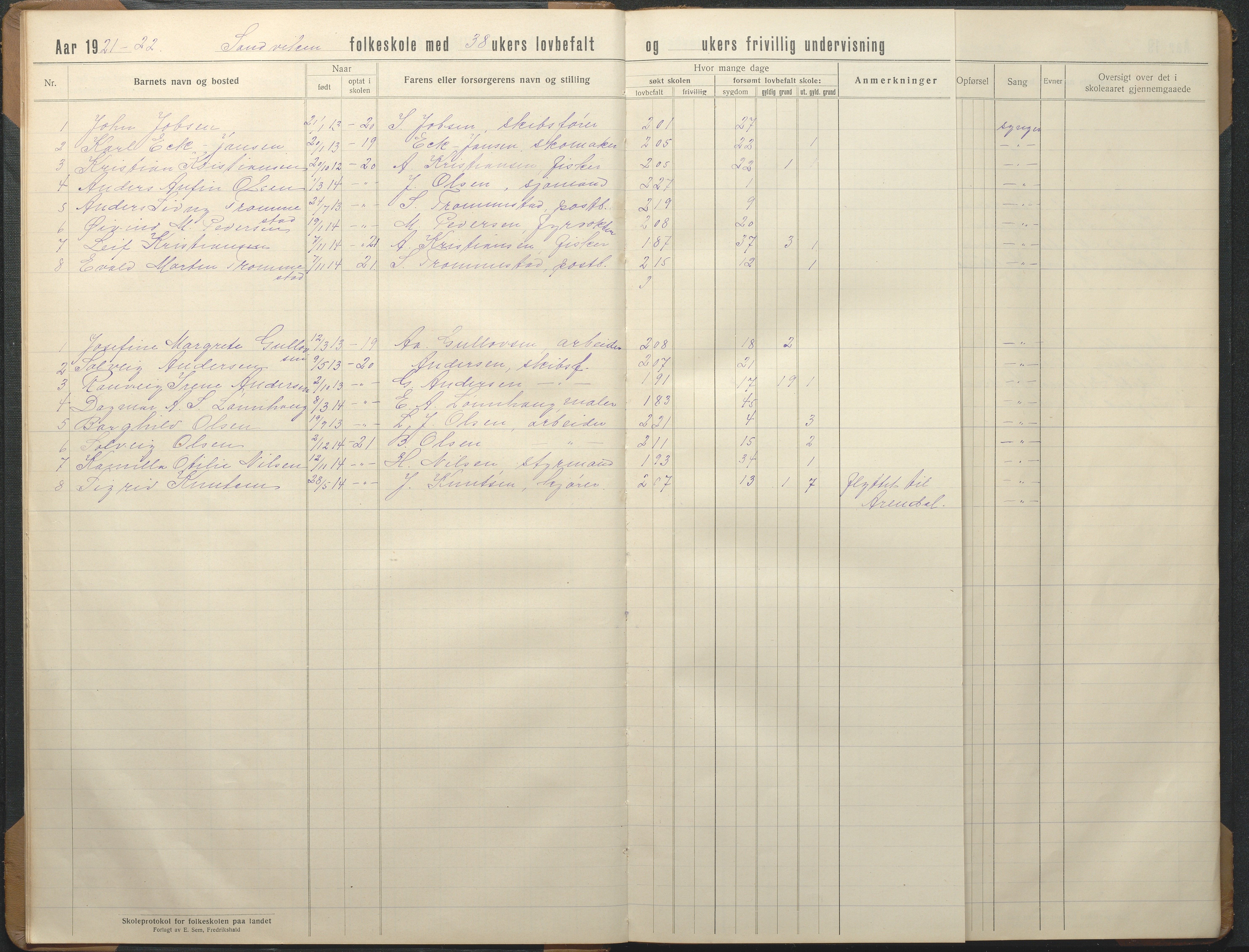 Hisøy kommune frem til 1991, AAKS/KA0922-PK/32/L0019: Skoleprotokoll, 1919-1950