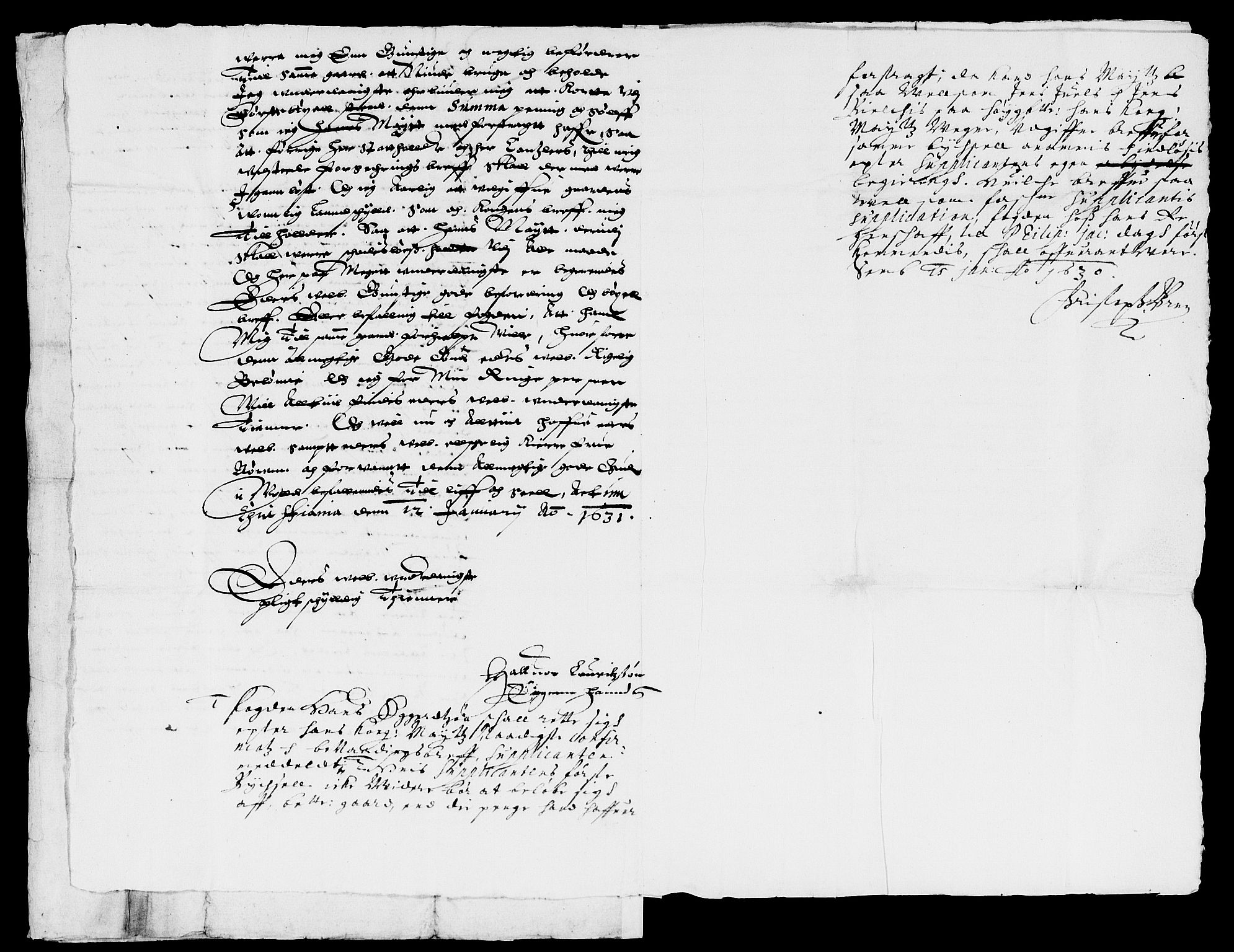 Rentekammeret inntil 1814, Reviderte regnskaper, Lensregnskaper, AV/RA-EA-5023/R/Rb/Rba/L0100: Akershus len, 1630-1631