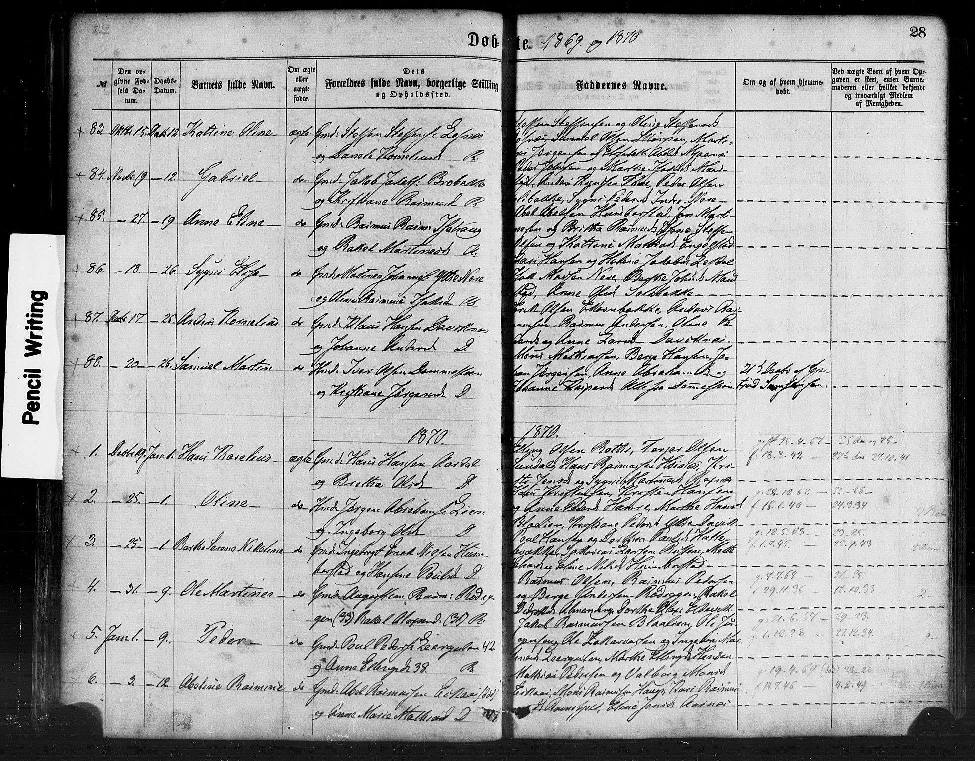 Davik sokneprestembete, AV/SAB-A-79701/H/Haa/Haaa/L0006: Parish register (official) no. A 6, 1867-1881, p. 28