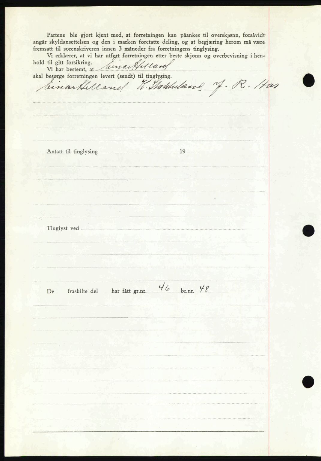 Romsdal sorenskriveri, AV/SAT-A-4149/1/2/2C: Mortgage book no. A11, 1941-1942, Diary no: : 1940/1941