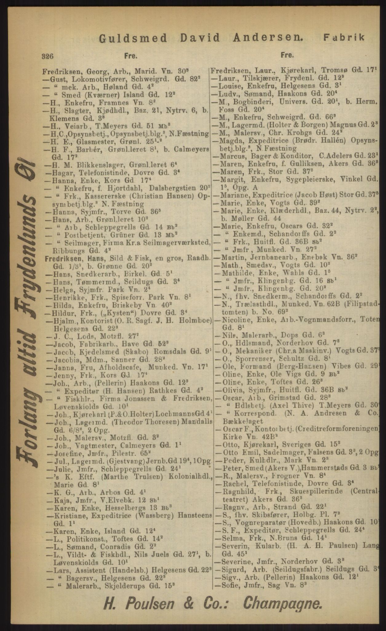 Kristiania/Oslo adressebok, PUBL/-, 1903, p. 326