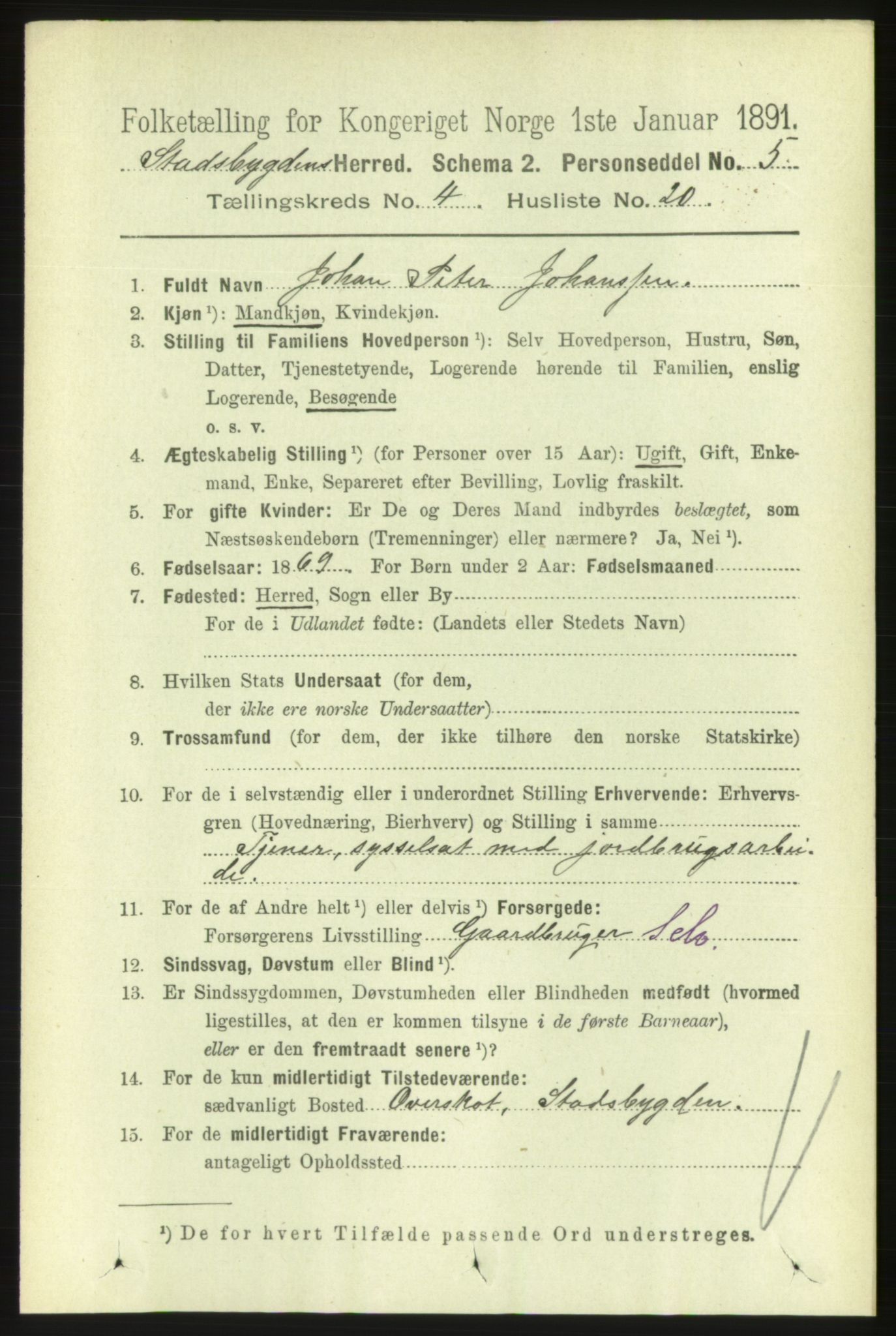 RA, 1891 census for 1625 Stadsbygd, 1891, p. 1942