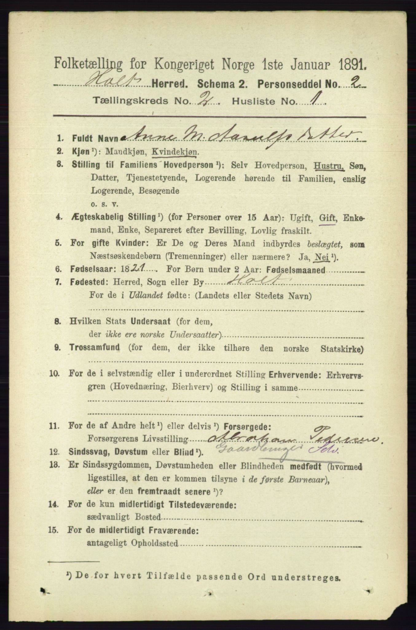 RA, 1891 census for 0914 Holt, 1891, p. 669