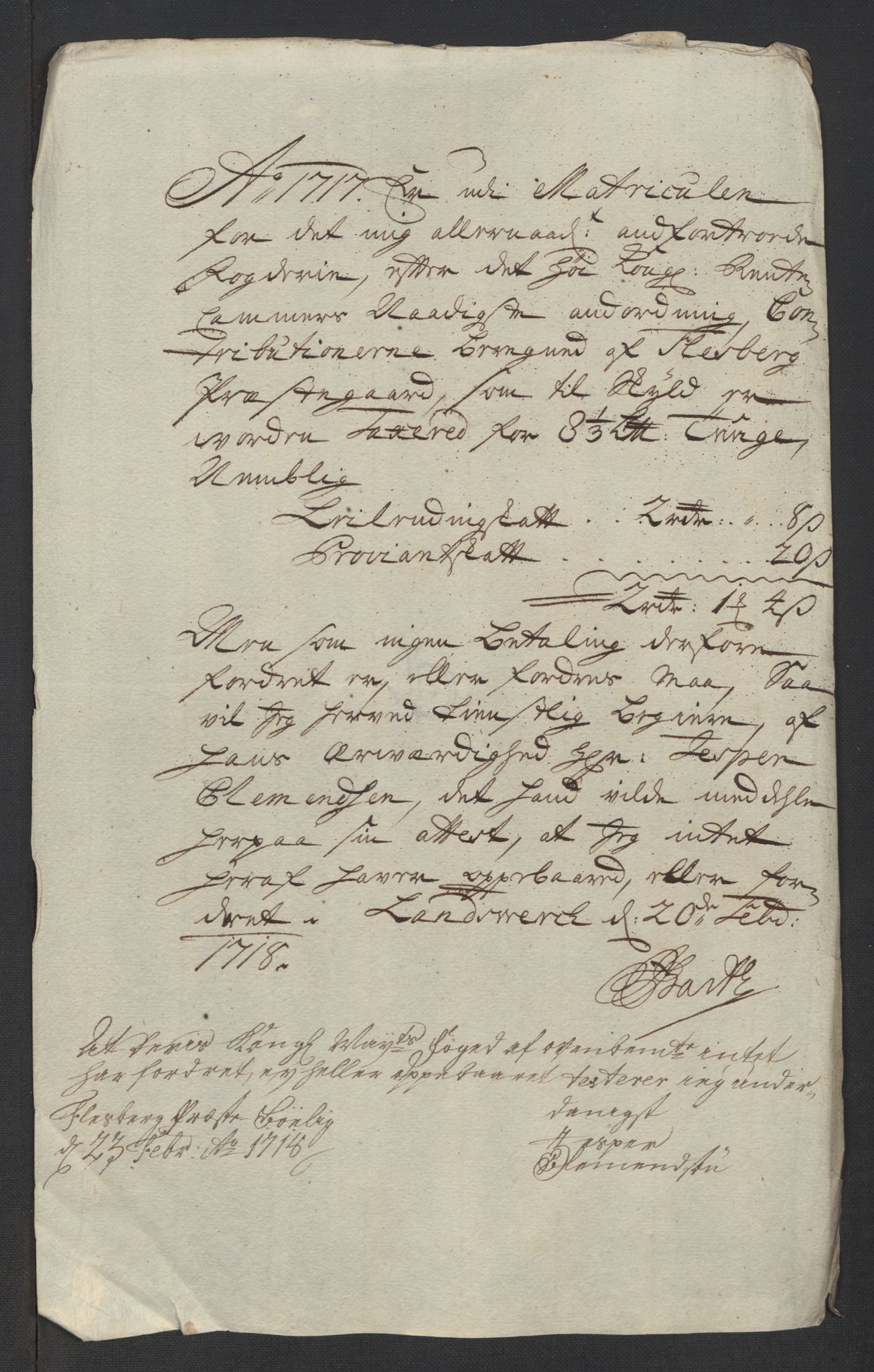 Rentekammeret inntil 1814, Reviderte regnskaper, Fogderegnskap, RA/EA-4092/R24/L1593: Fogderegnskap Numedal og Sandsvær, 1717, p. 306