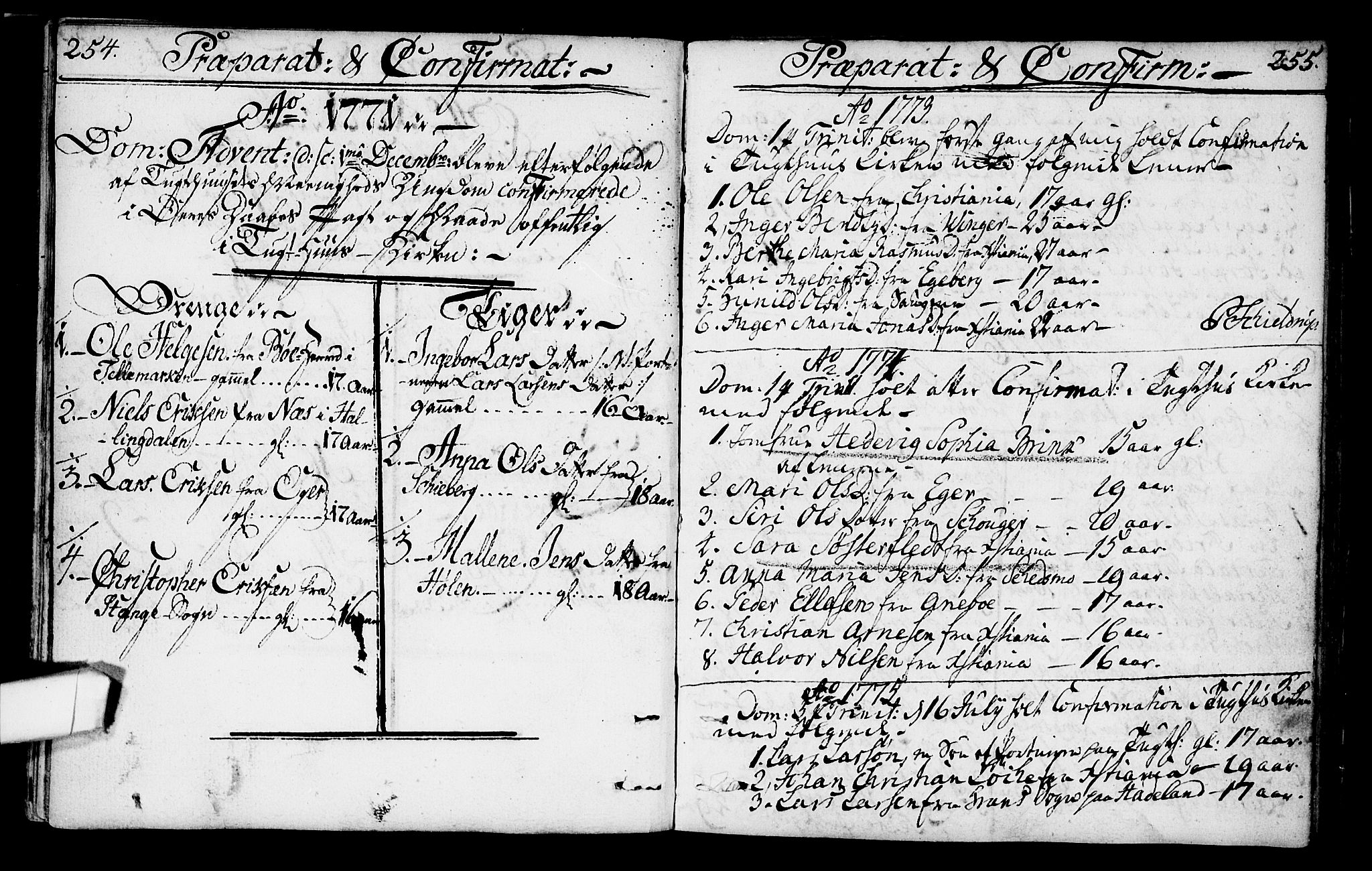 Kristiania tukthusprest Kirkebøker, SAO/A-10881/F/Fa/L0001: Parish register (official) no. 1, 1758-1828, p. 254-255