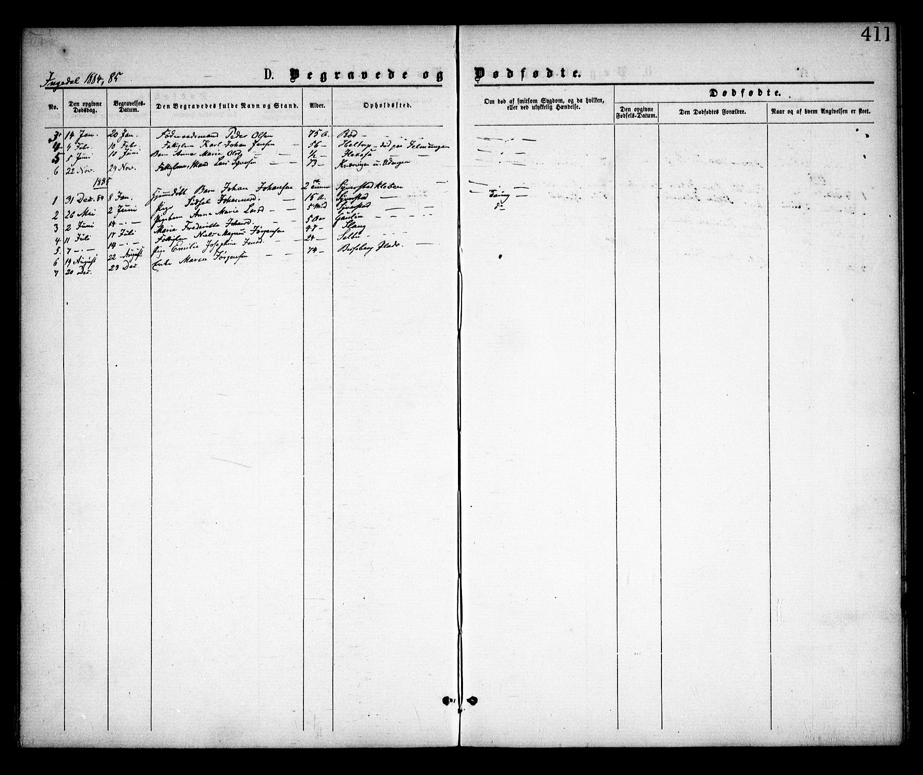 Skjeberg prestekontor Kirkebøker, AV/SAO-A-10923/F/Fa/L0008: Parish register (official) no. I 8, 1869-1885, p. 411