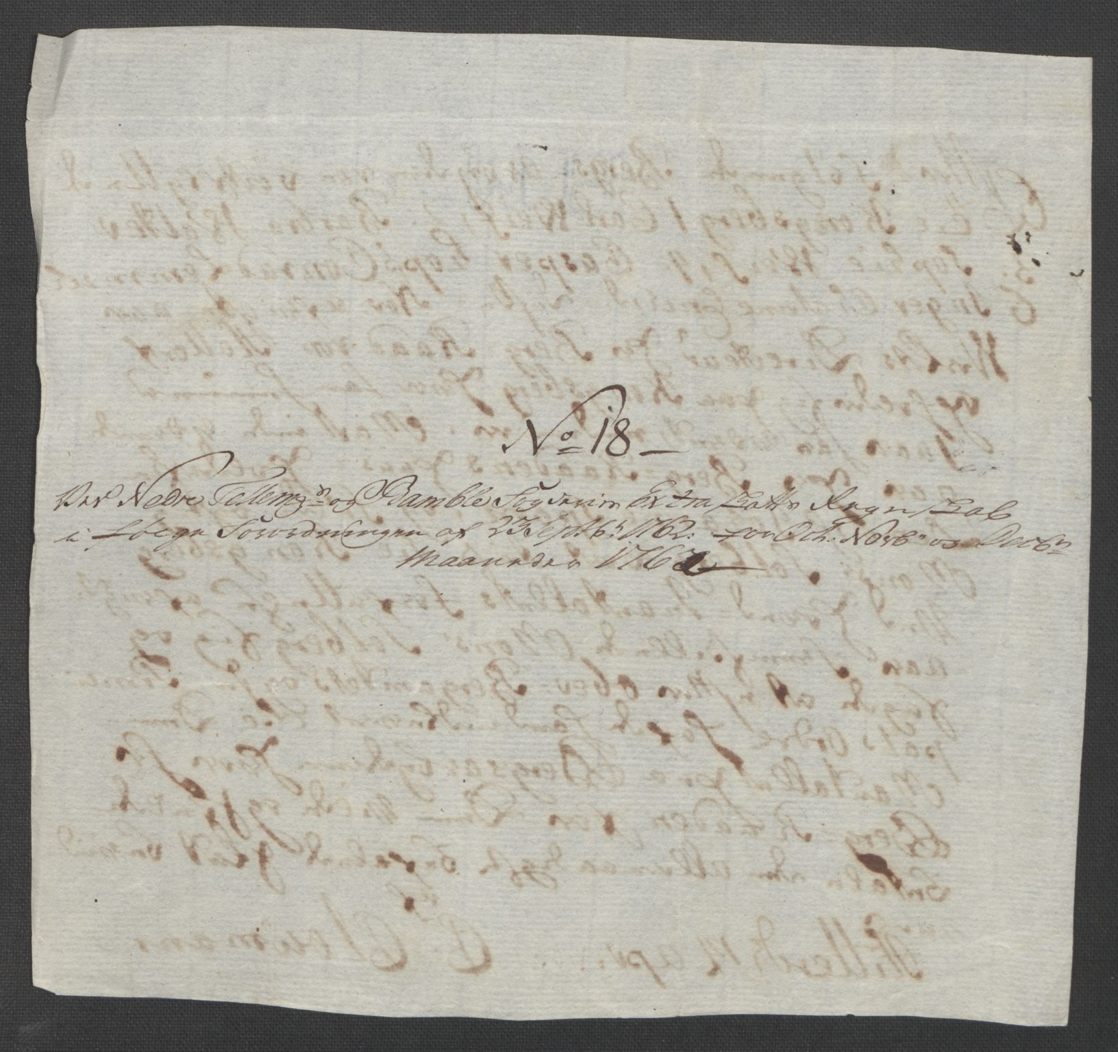 Rentekammeret inntil 1814, Reviderte regnskaper, Fogderegnskap, AV/RA-EA-4092/R37/L2239: Ekstraskatten Nedre Telemark og Bamble, 1762-1763, p. 176