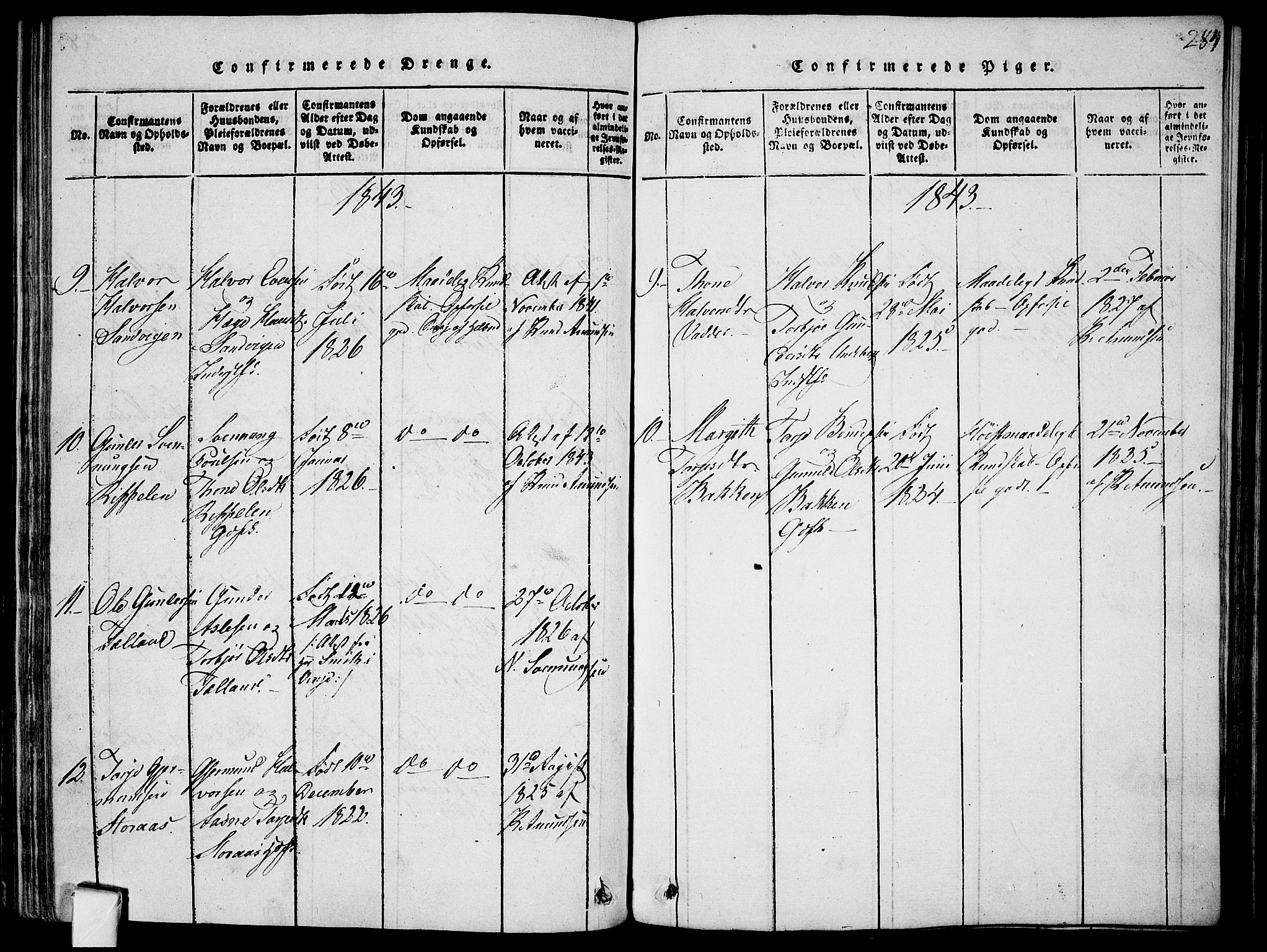 Mo kirkebøker, AV/SAKO-A-286/F/Fa/L0004: Parish register (official) no. I 4, 1814-1844, p. 284