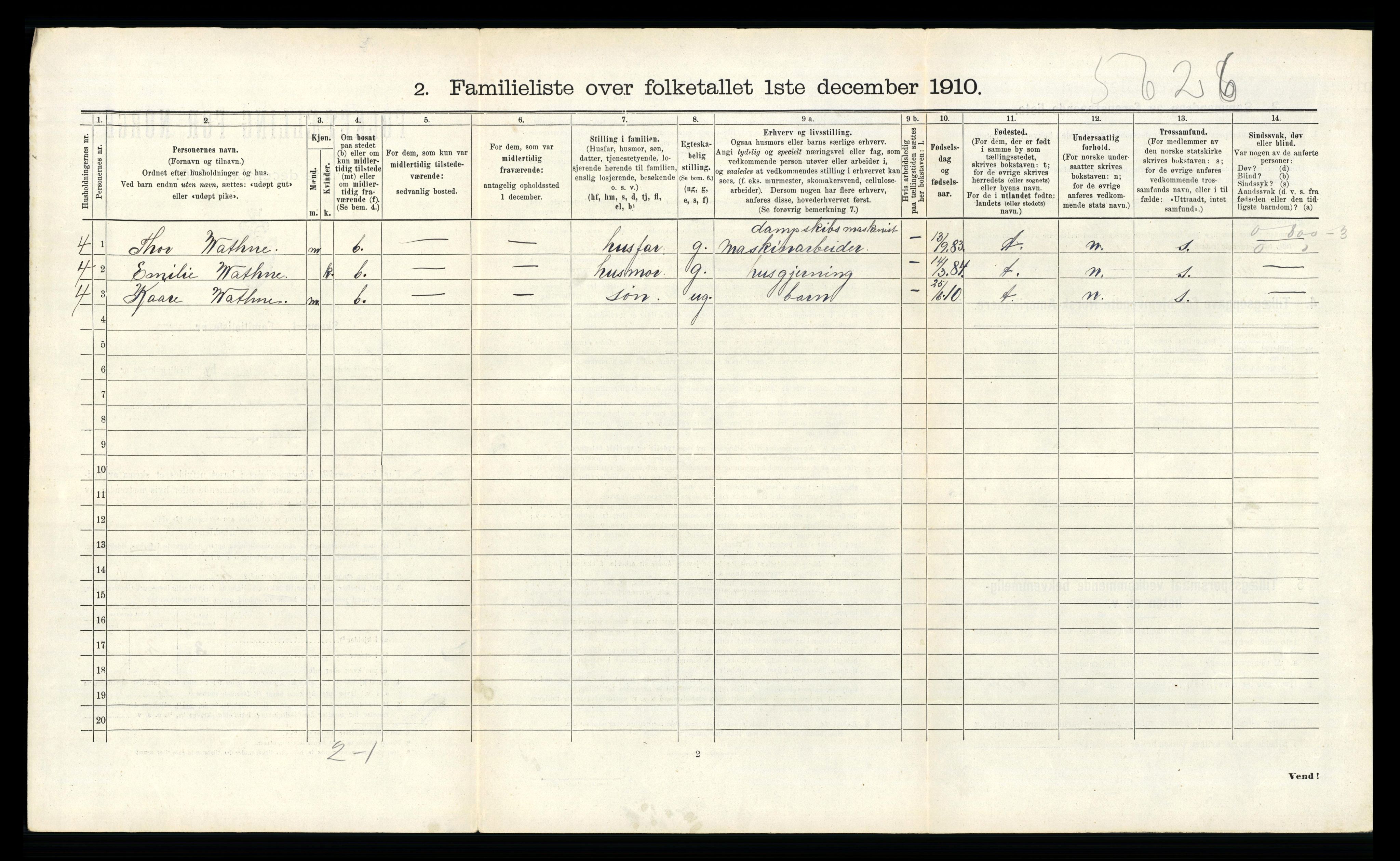 RA, 1910 census for Stavanger, 1910, p. 14773