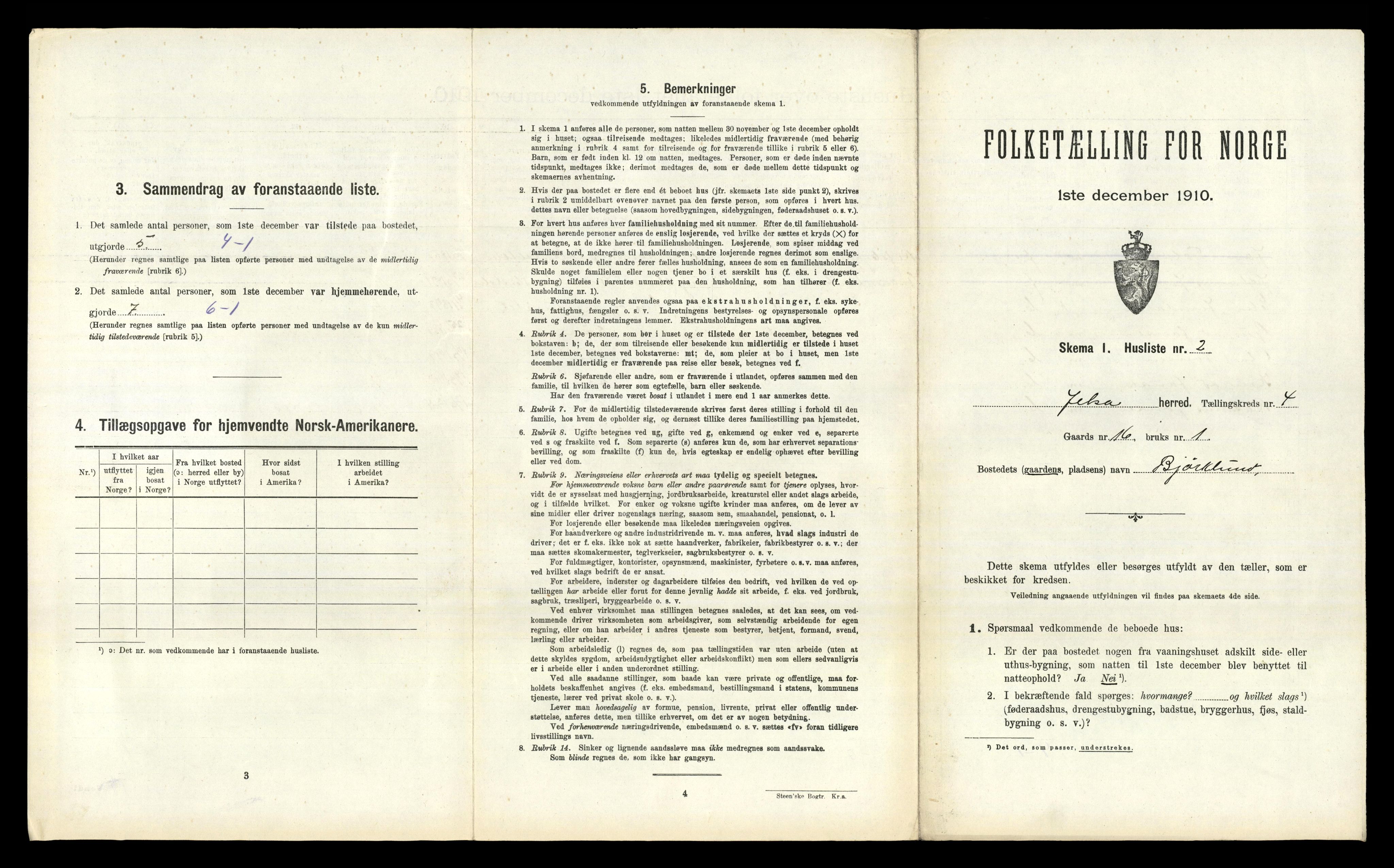 RA, 1910 census for Jelsa, 1910, p. 371