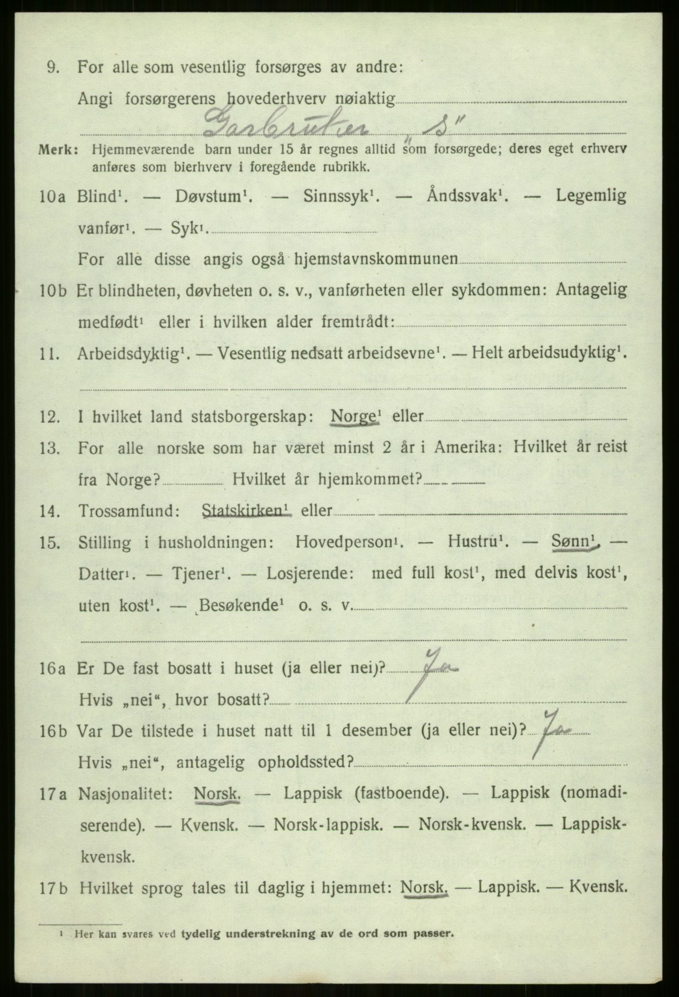 SATØ, 1920 census for Sørreisa, 1920, p. 2348